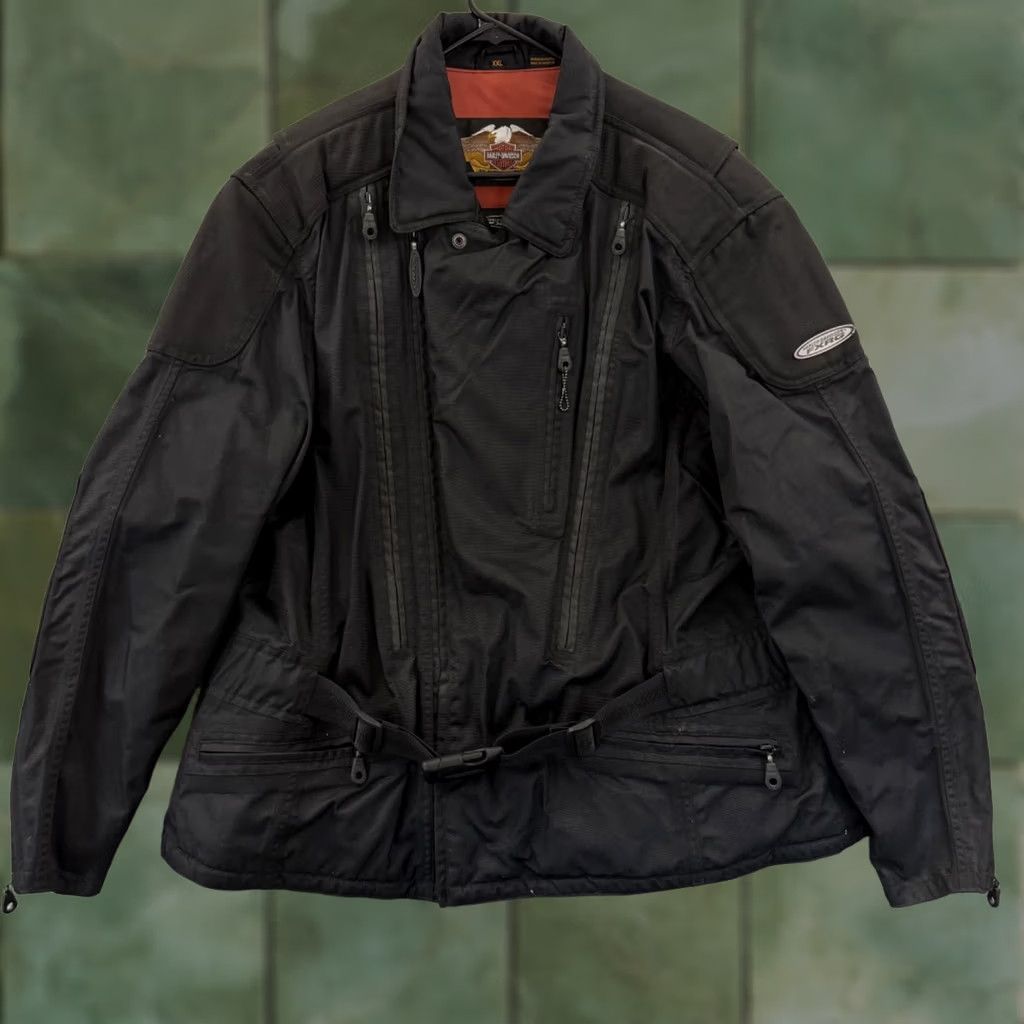 Harley Davidson VINTAGE Harley-Davidson FXRG Motorcycle Jacket Mens 2XL Black Bike Outer Zip All Seasons Size US XXL / EU 58 / 5 - 1 Thumbnail