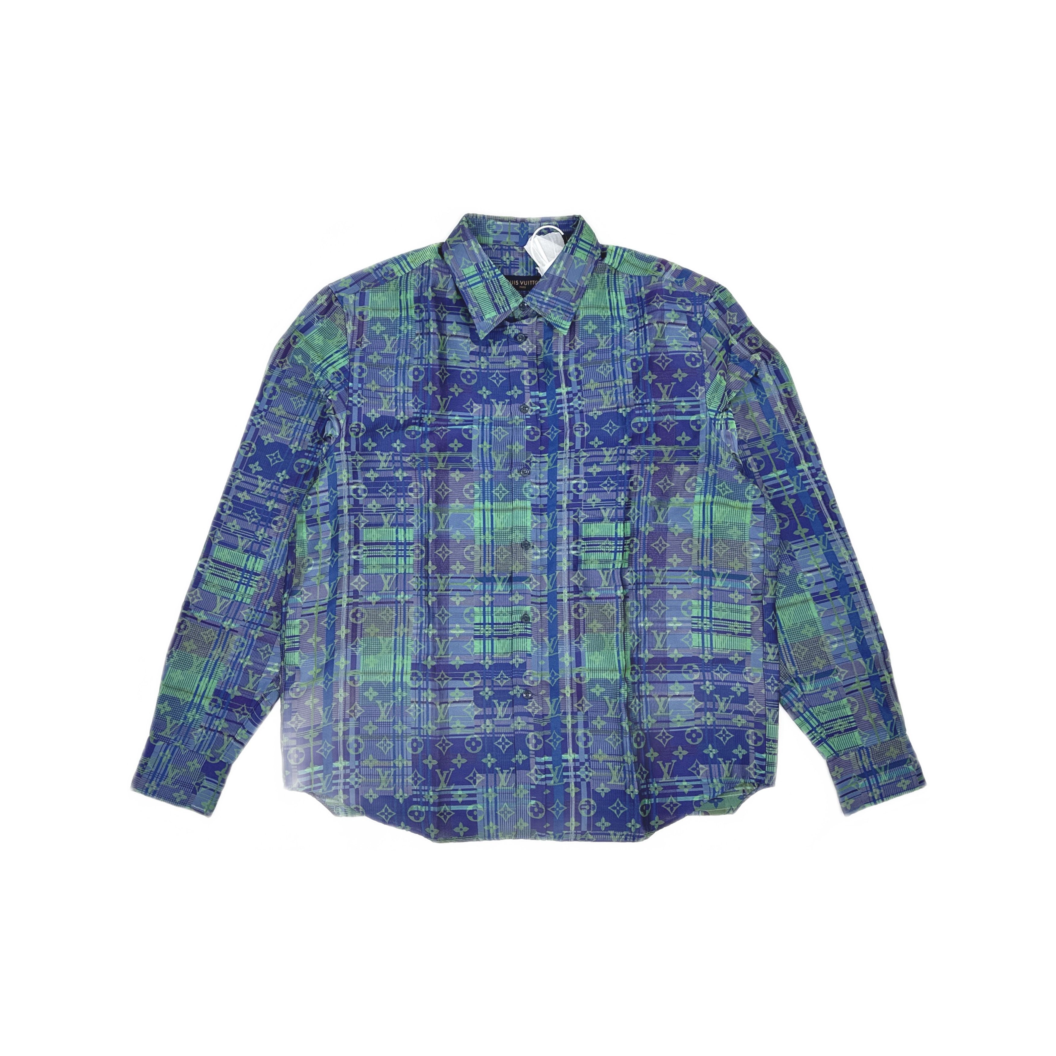Louis Vuitton Louis Vuitton Monogram Neon Check Shirt XL Size US XL / EU 56 / 4 - 1 Thumbnail