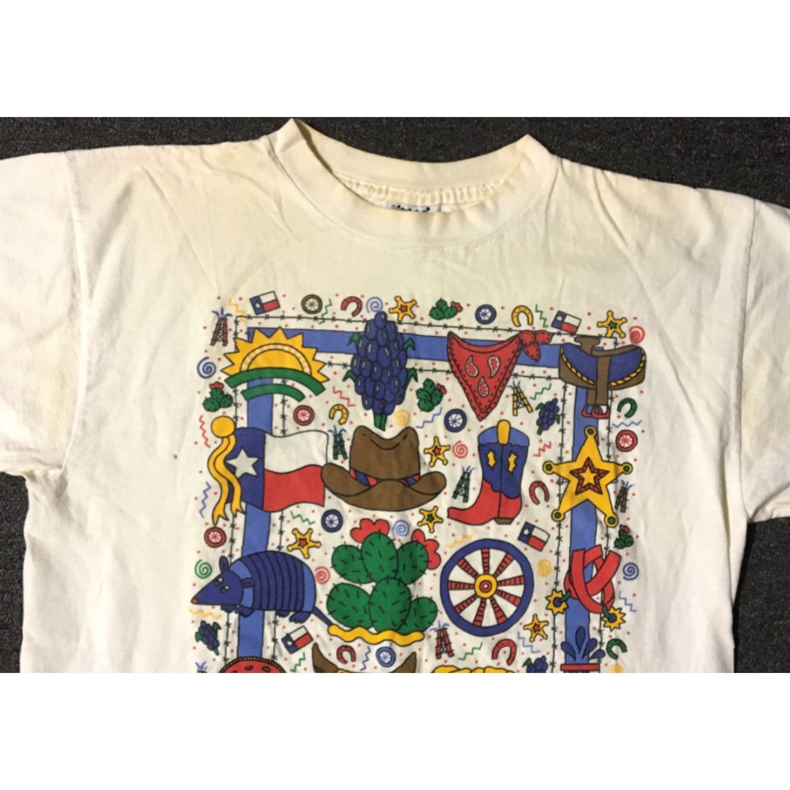 Vintage VINTAGE San Antonio Texas 90s Shirt L White Cowboy Western Rodeo Grunge 80s END: Size US L / EU 52-54 / 3 - 6 Thumbnail
