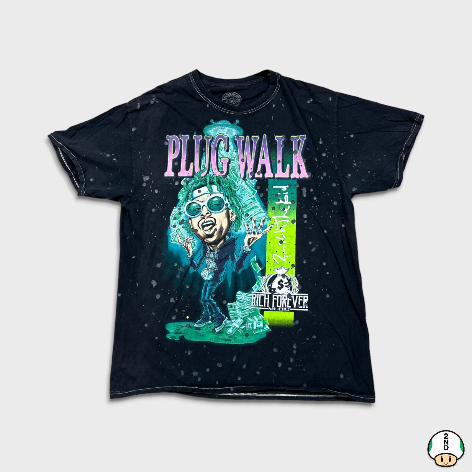Rap Tees × Vintage Rich The Kid T Shirt Medium Plug Walk Rap Short Sleeve Tee Size US M / EU 48-50 / 2 - 1 Thumbnail