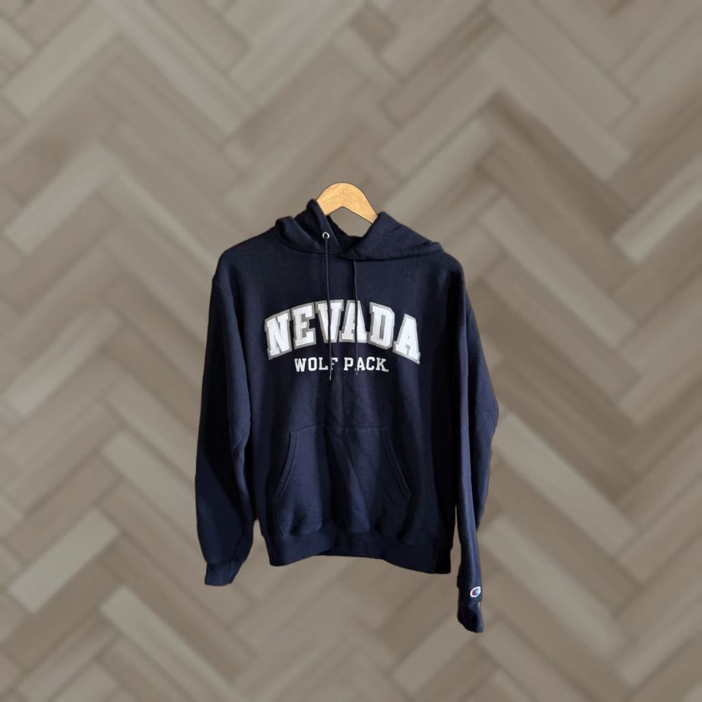 Champion VINTAGE Champion Womens University of Nevada Blue Pullover Hooded Sweatshirt Size Small Size S / US 4 / IT 40 - 1 Thumbnail