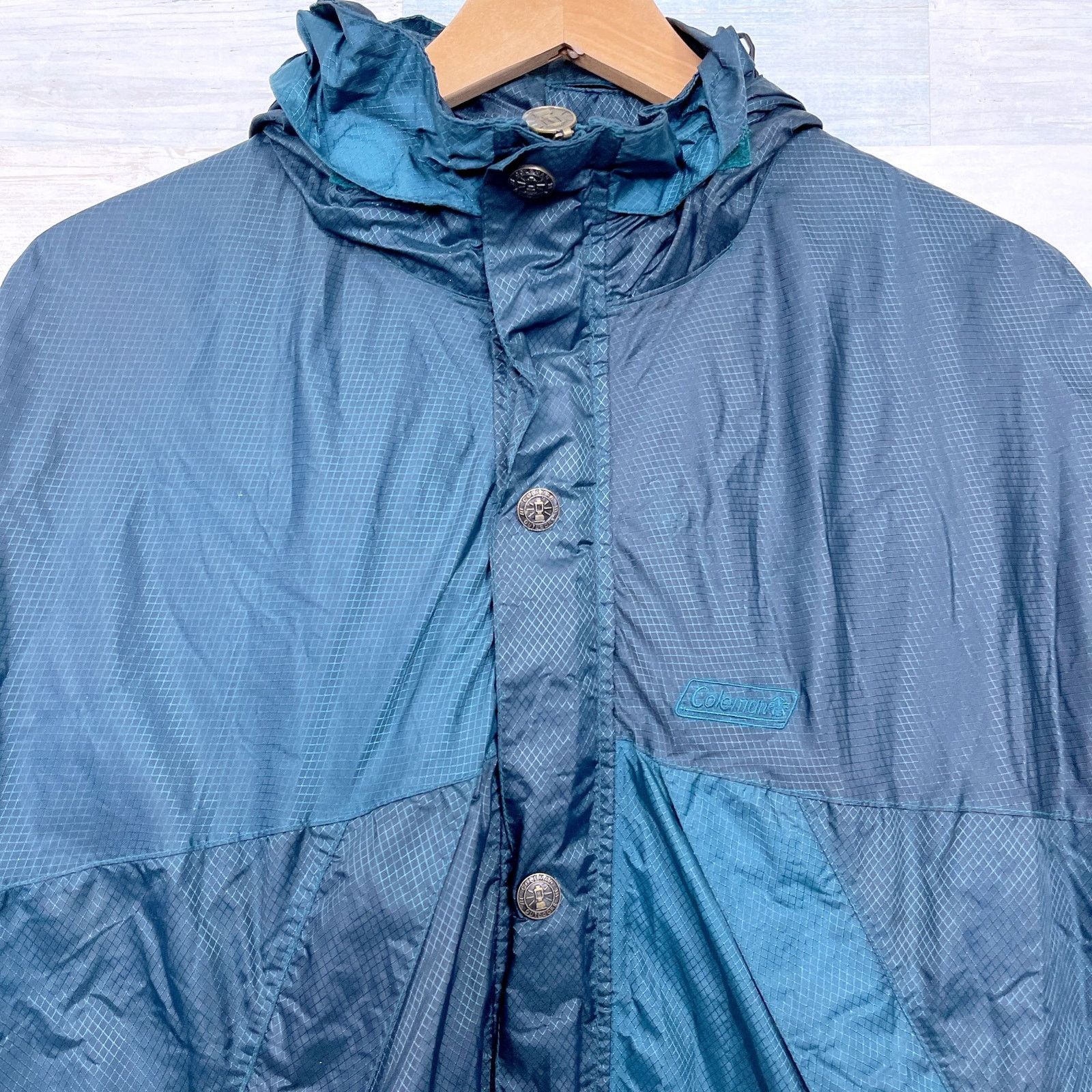 Coleman Coleman Vintage Nylon Ripstop Rain Track Jacket Green Mens L Size US L / EU 52-54 / 3 - 2 Thumbnail