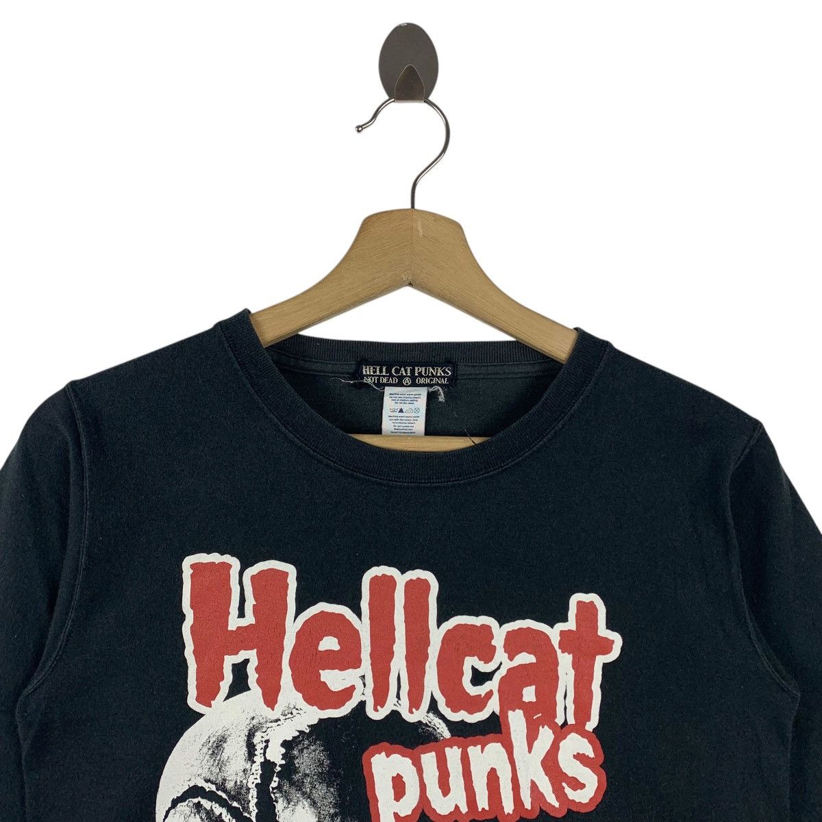 Japanese Brand Vintage HELL CAT PUNK punk not dead design long sleeve tee Size US S / EU 44-46 / 1 - 2 Thumbnail
