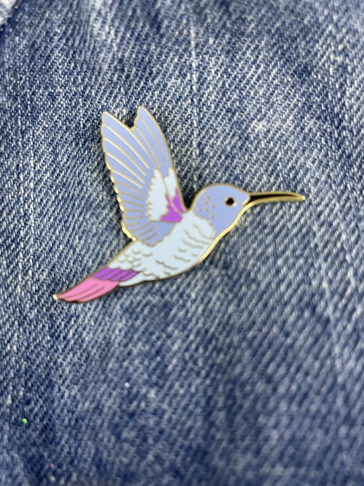 Other Humming Bird Enamel Pin Size ONE SIZE - 1 Thumbnail