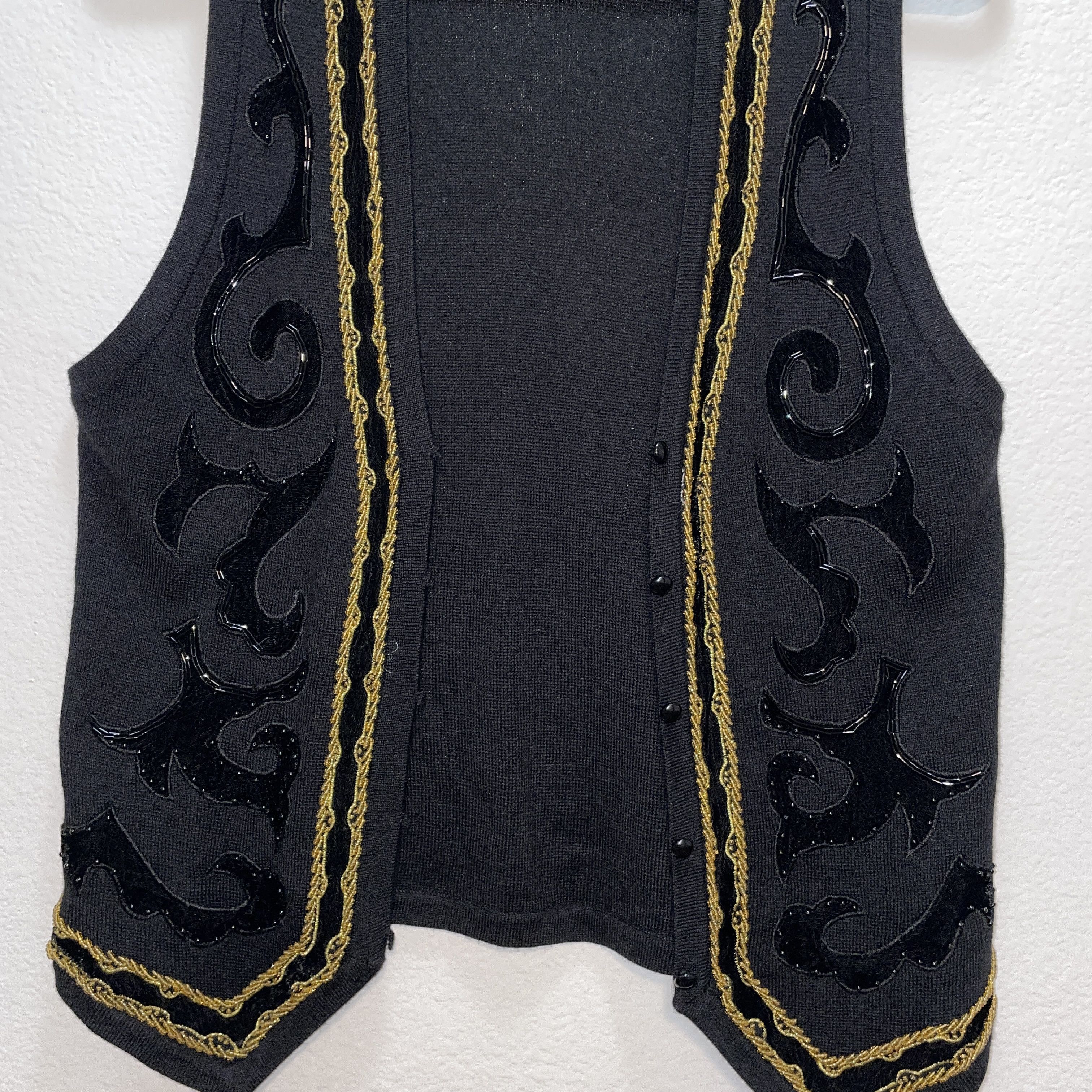 Other Rafaella Black / Gold Vintage 90s Vest Size M / US 6-8 / IT 42-44 - 6 Thumbnail