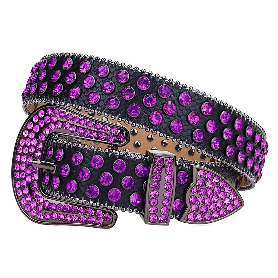 Japanese Brand Purple unisex bling bling belt Size ONE SIZE - 1 Thumbnail