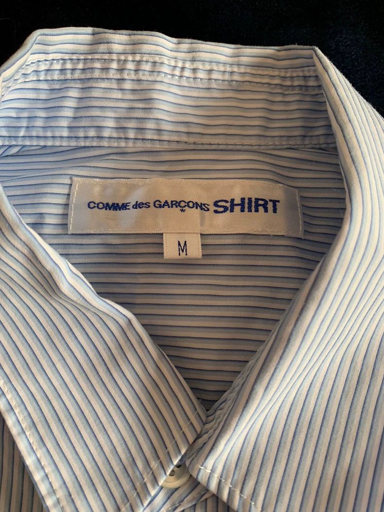 Comme des Garcons Comme Des Garcons Blue and white striped shirt Size M / US 6-8 / IT 42-44 - 6 Thumbnail