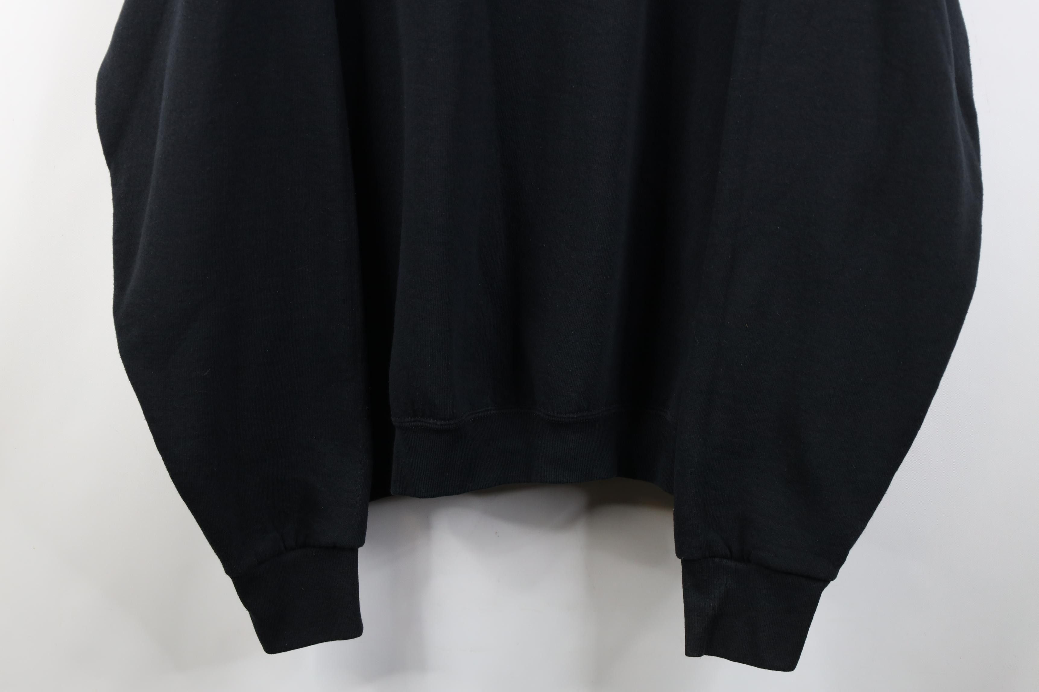 Vintage Vintage 90s Streetwear Heavyweight Crewneck Sweatshirt Black Size US XXL / EU 58 / 5 - 3 Thumbnail