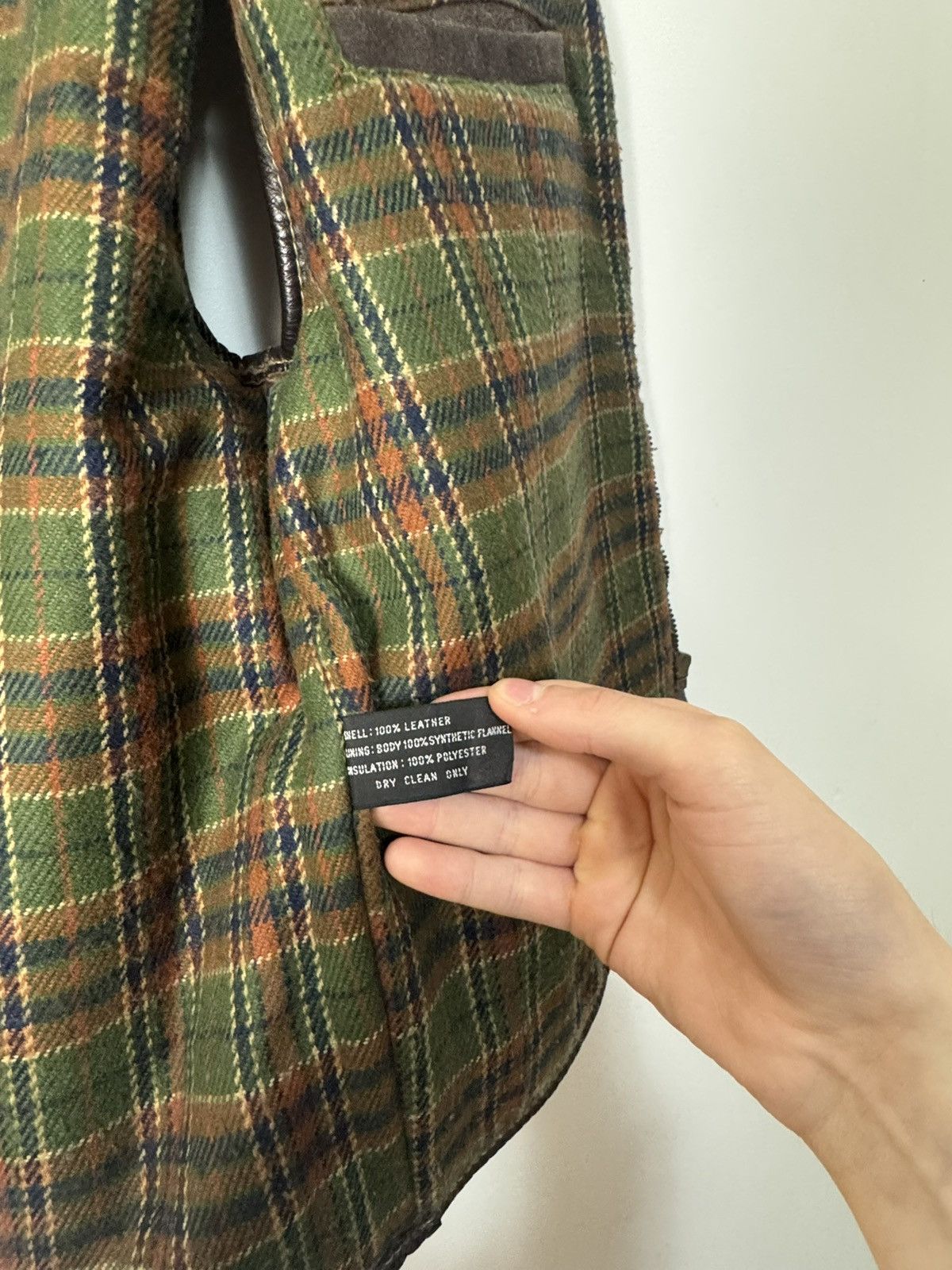 Diesel Vintage Diesel Leather Suede VestPlaid Lined Archive 90s Size US XL / EU 56 / 4 - 10 Thumbnail