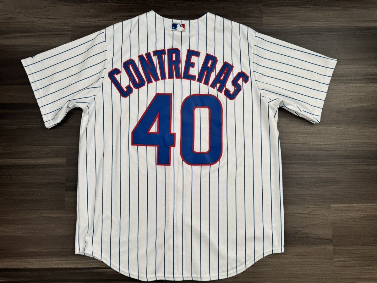 Majestic Chicago Cubs Wilson Contreras #40 MLB Pinstripe Jersey Size US L / EU 52-54 / 3 - 6 Thumbnail