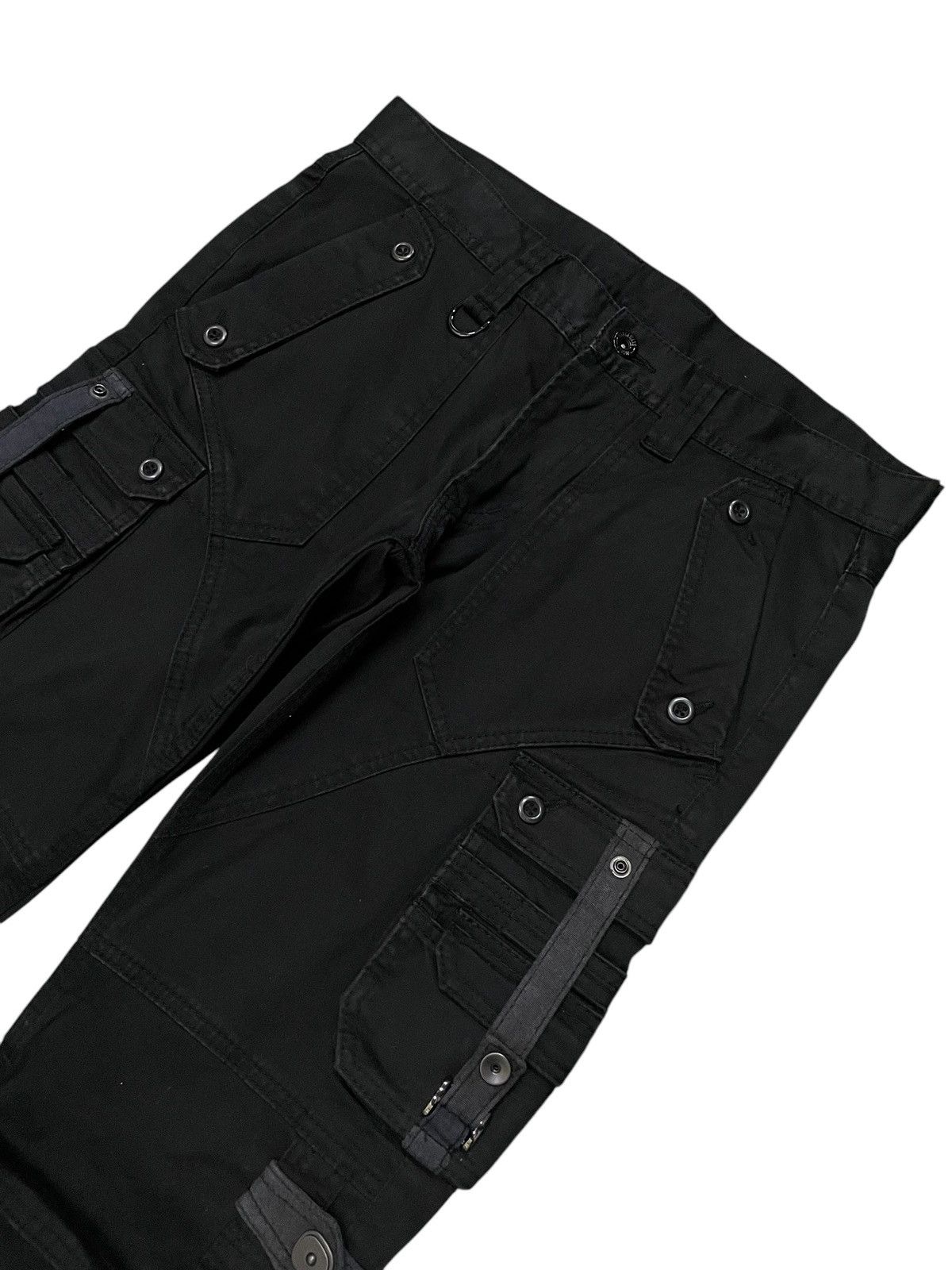 HIDEAWAYS × Japanese Brand × Tornado Mart Hideaways Nicole Bondage Paneled Flared Pants Size US 32 / EU 48 - 3 Thumbnail