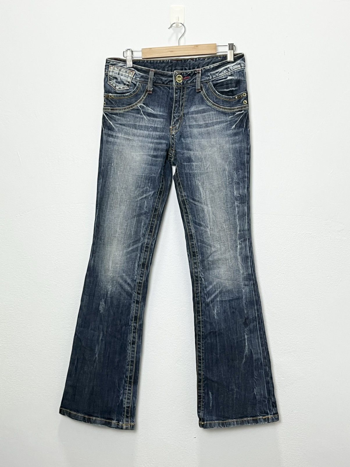 Cooper 🔥 Copper Smith Low Waisted Bootcut Flare Denim Jeans Size US 28 / EU 44 - 2 Thumbnail