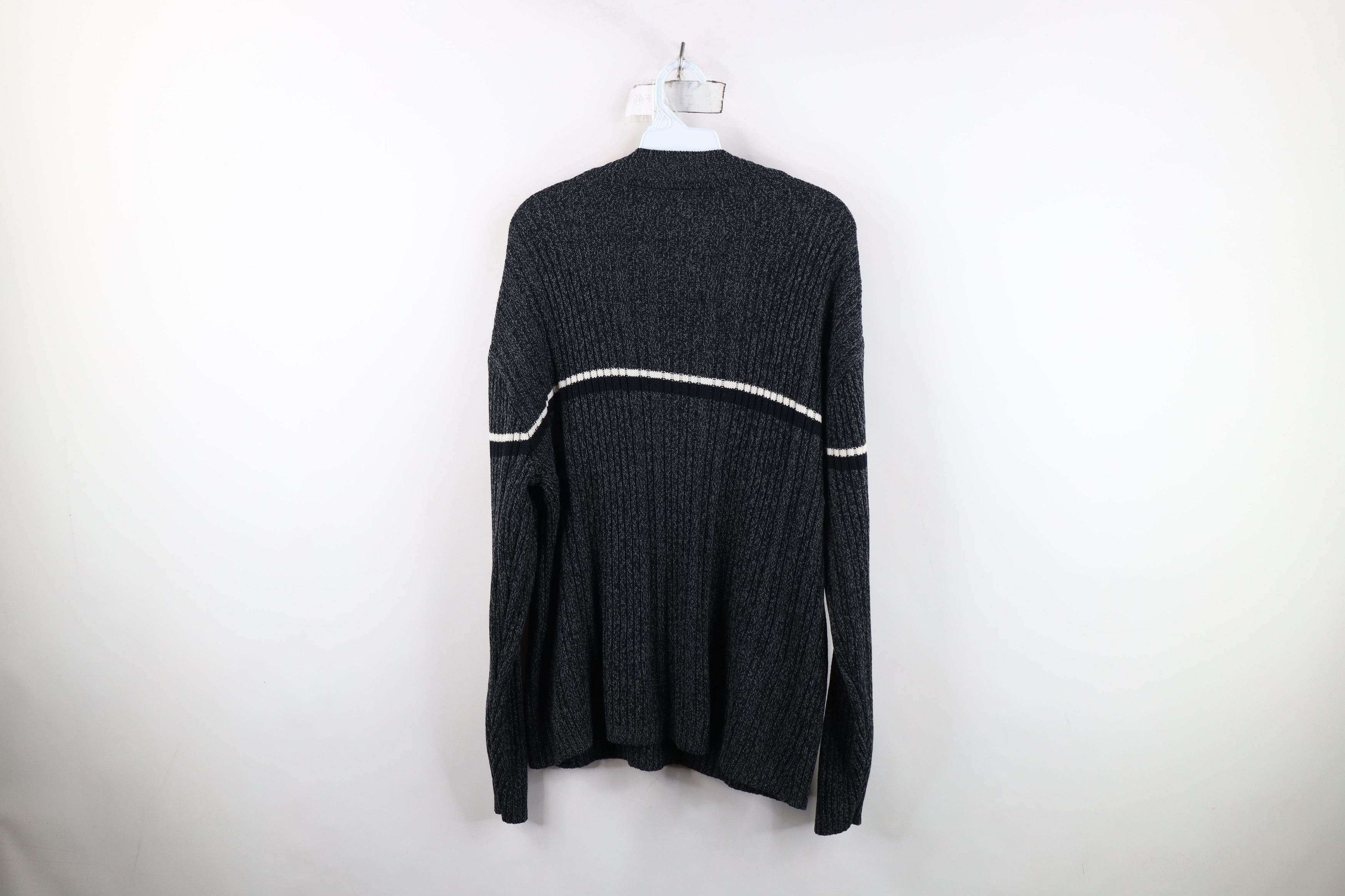 Vintage Vintage 90s Streetwear Chunky Ribbed Knit Sweater Gray Size US XL / EU 56 / 4 - 7 Thumbnail