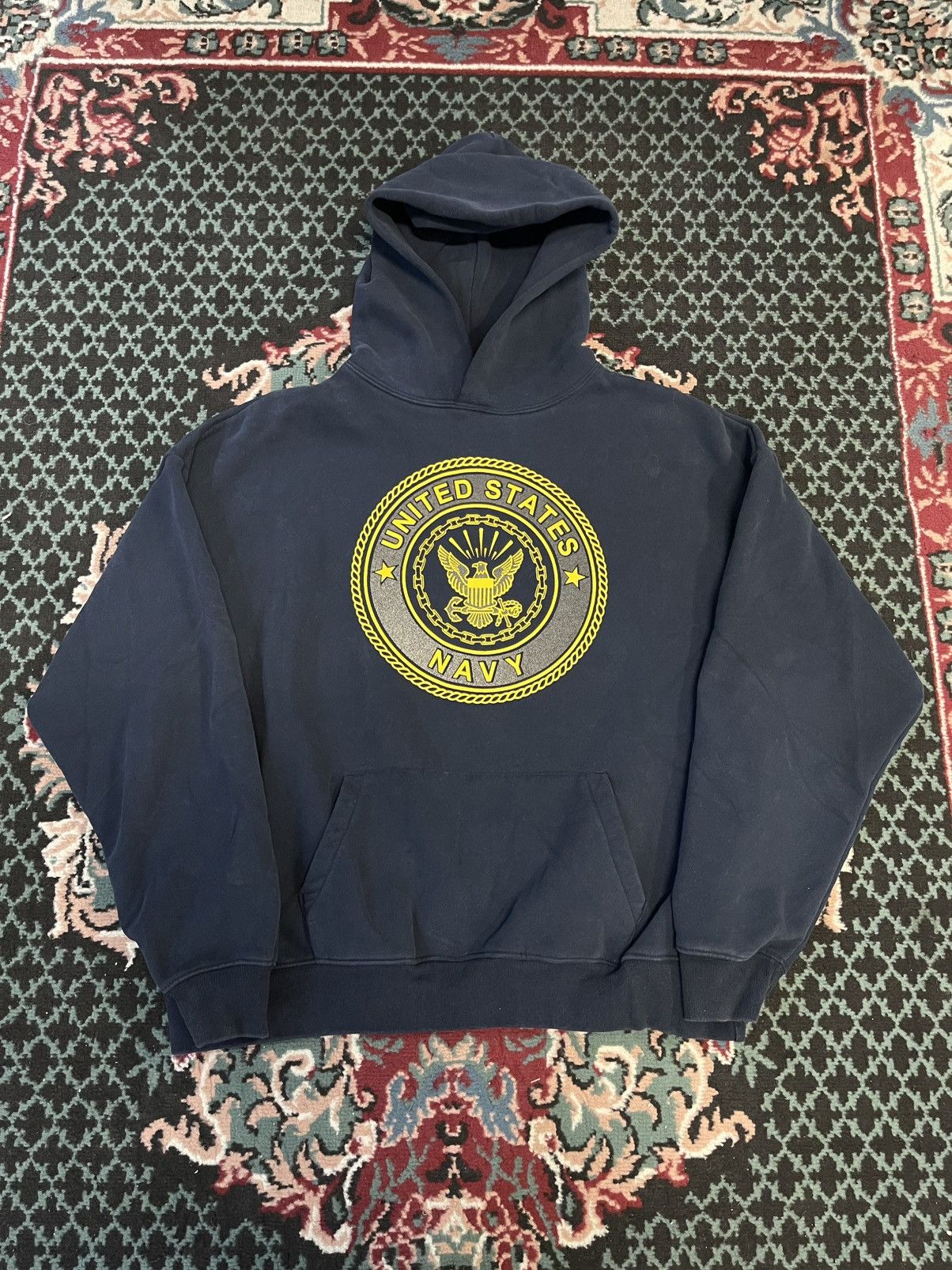 Vintage Vintage Made In USA US Navy Boxy Oversized Archive Hoodie Size US XL / EU 56 / 4 - 1 Thumbnail