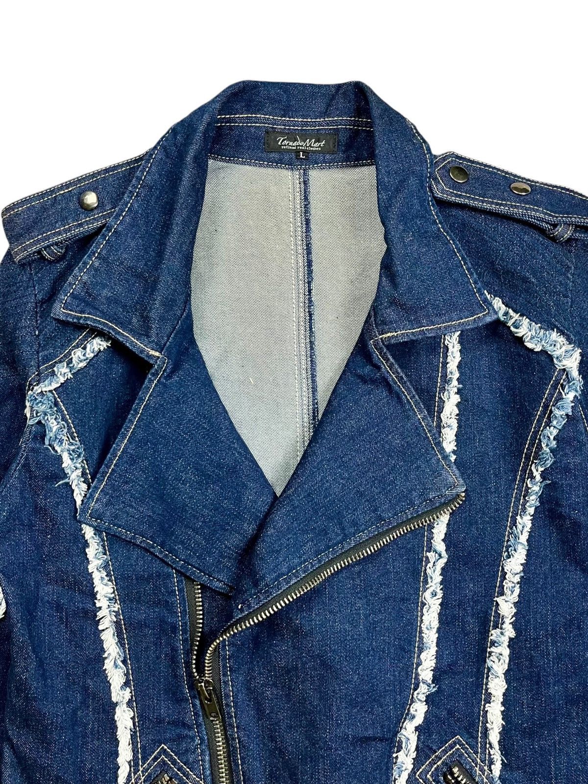 If Six Was Nine 2000s Tornado Mart - Vkei Style Denim Jacket Size US L / EU 52-54 / 3 - 10 Thumbnail