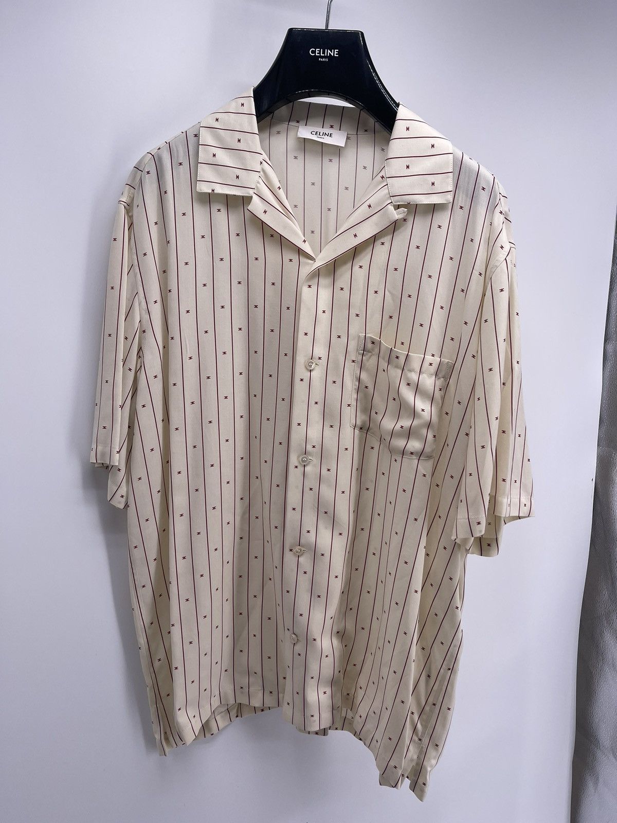 Image of Celine Shirt in Cream, Men's (Size Small)