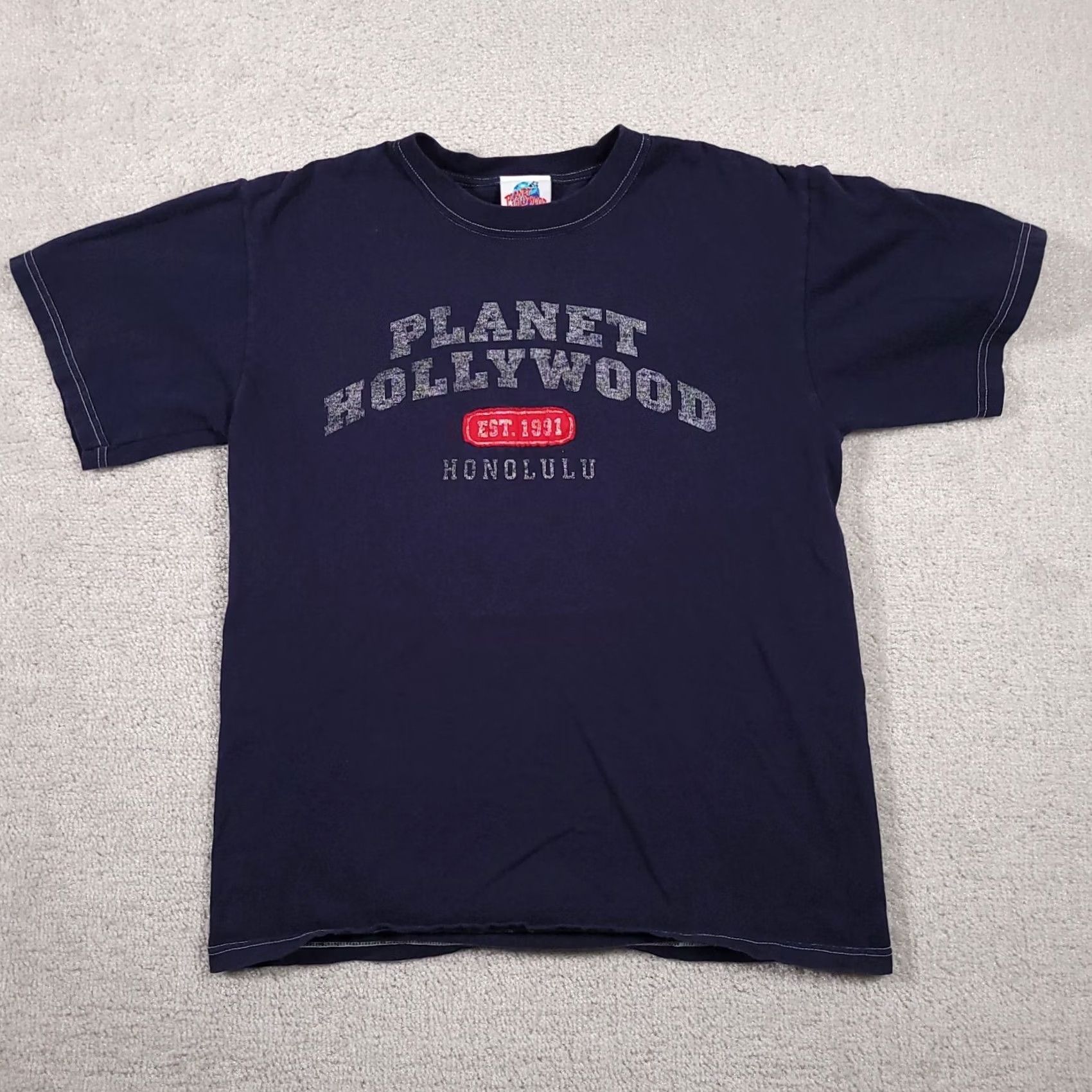 Planet Hollywood VINTAGE Planet Hollywood Honolulu T Shirt Size Medium Blue Short Sleeve Tee Mens 90s Classic Logo Stitch Size US M / EU 48-50 / 2 - 2 Thumbnail