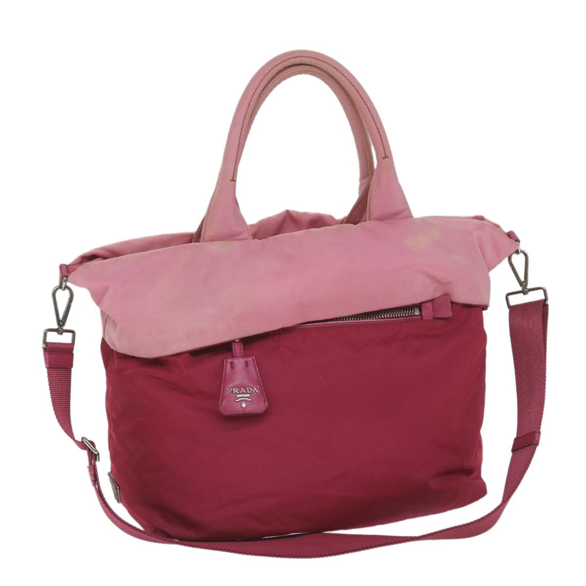 image of Prada Reversible Handbag in Pink, Women's