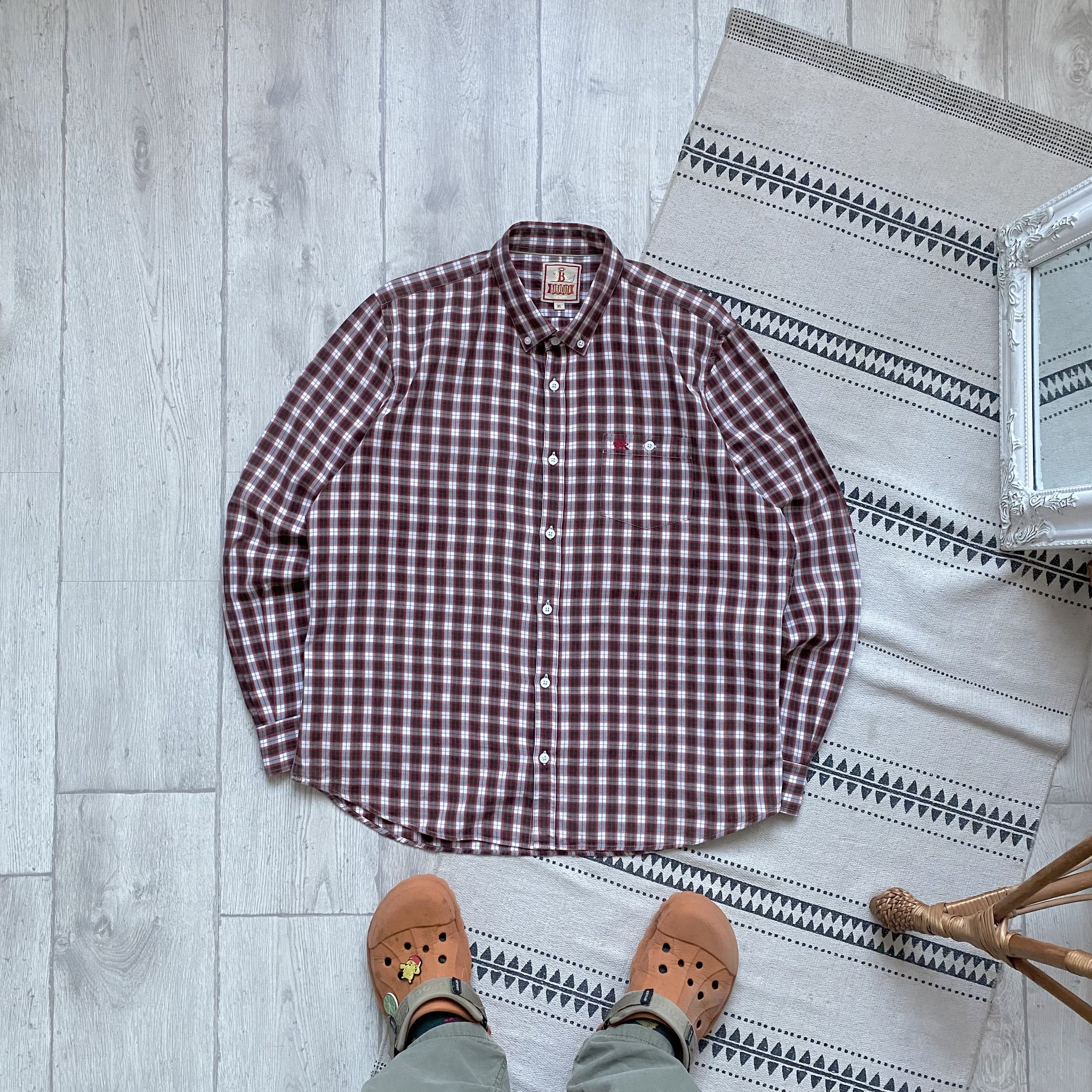 Baracuta 👔 Vintage luxury Batacuta Shirt checked Size US XL / EU 56 / 4 - 1 Thumbnail