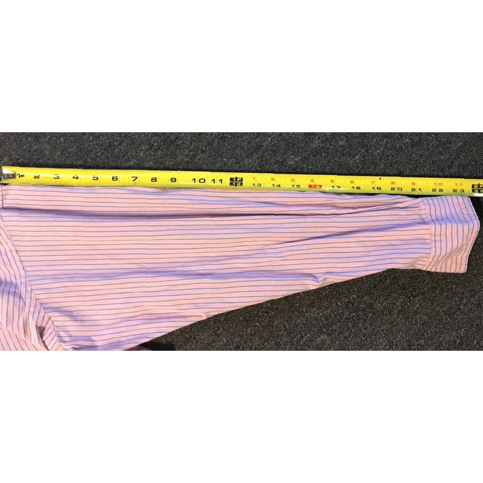 Polo Ralph Lauren Polo Ralph Lauren Shirt Dress Shirt 16 34 Pink/Blue Striped Button-Down 90s Vintage Mens Shirt Size US L / EU 52-54 / 3 - 6 Thumbnail