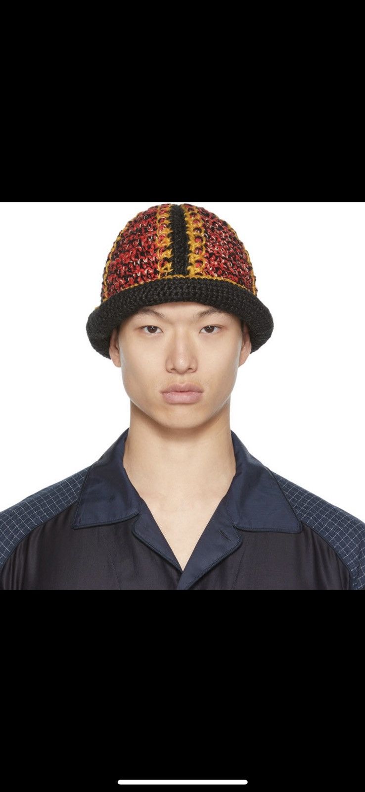 NICHOLAS DALEY JUTE BUCKET HAT Nicholas Daley Black/Red Jute Hat Hats