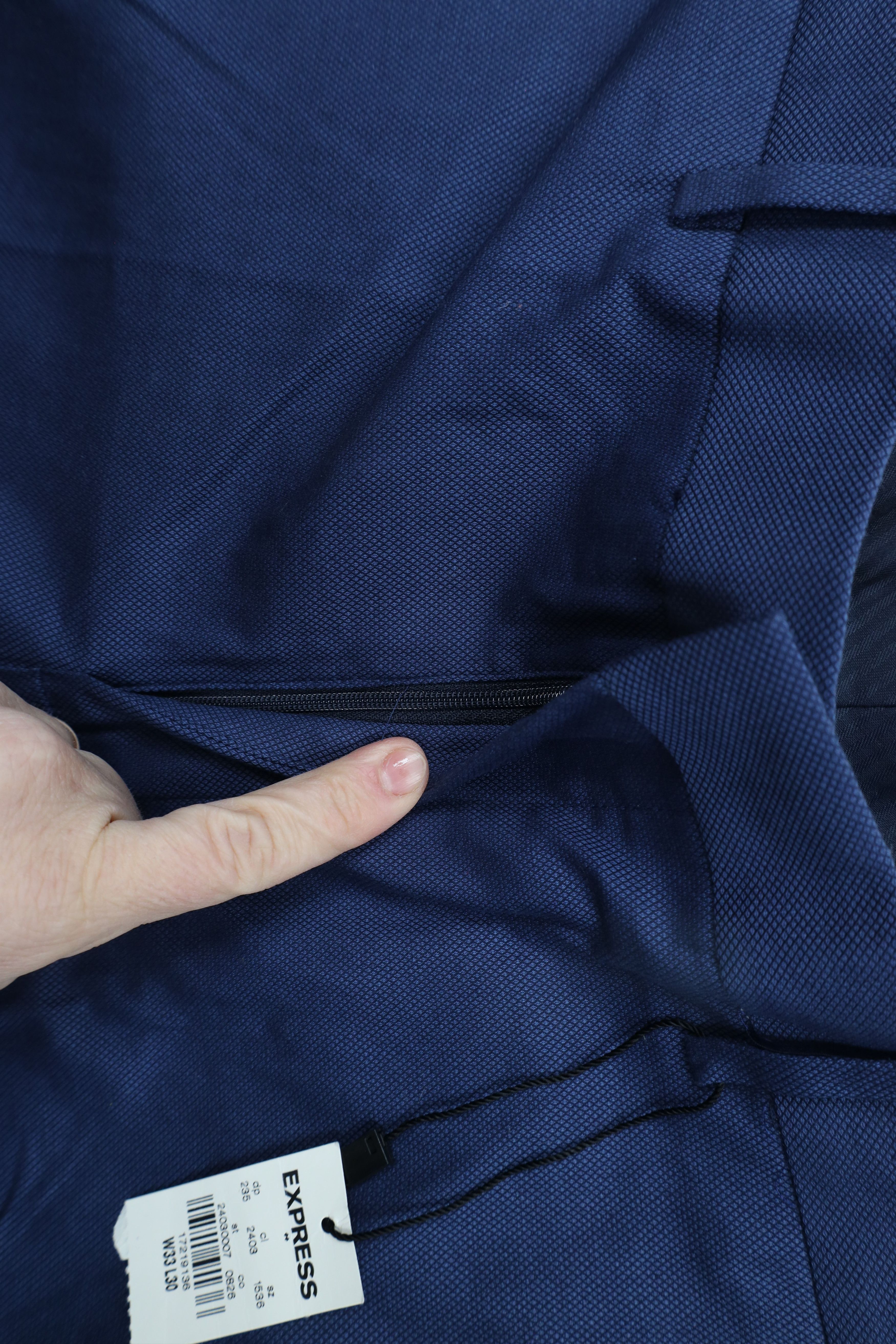 Express × Vintage New Express Producer Straight Leg Chino Pants Trousers Blue Size US 33 - 6 Thumbnail
