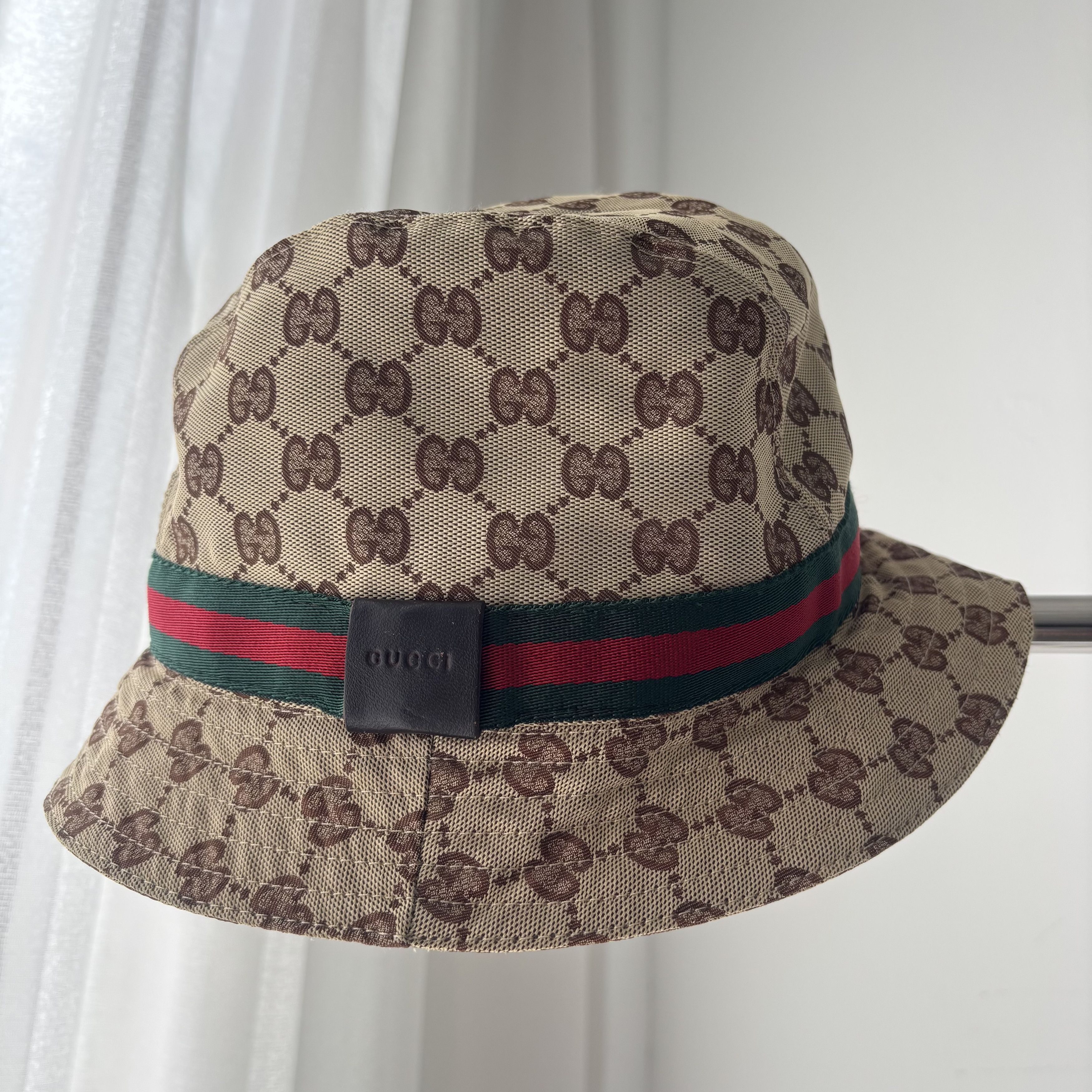 Gucci Gucci Beige GG Monogram Canvas Bucket Hat Size ONE SIZE - 1 Thumbnail