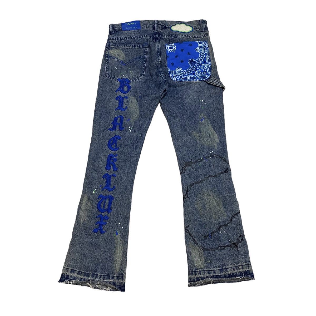 EVAE MOB X BLACK LUX PAINTING DENIM PANTS