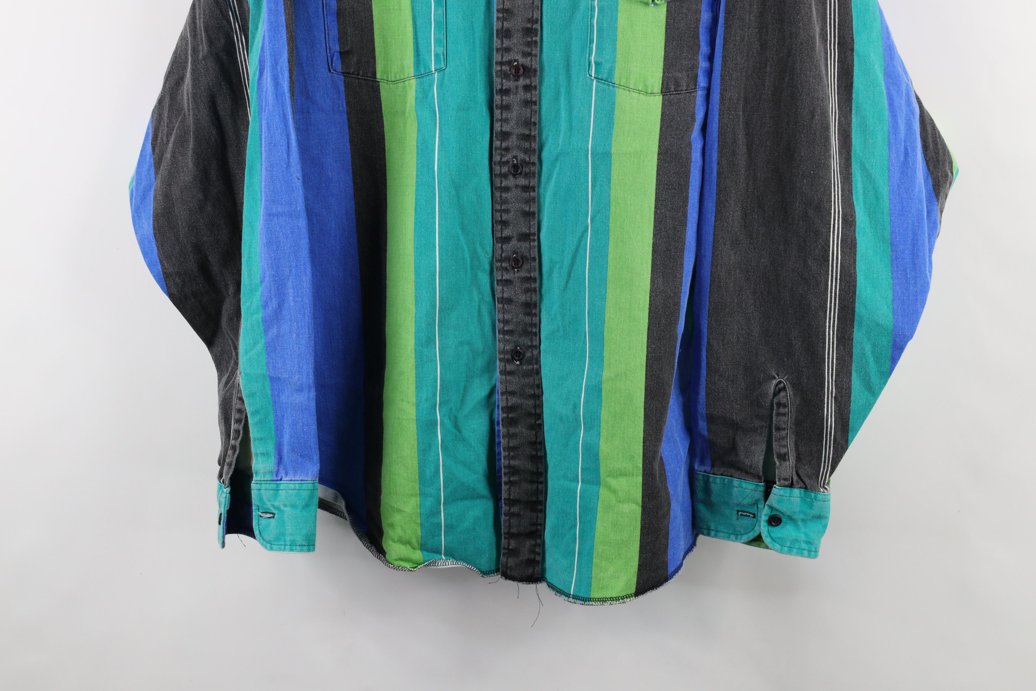 Vintage Vintage 90s Western Cowboy Band Collar Button Shirt USA Size US XL / EU 56 / 4 - 3 Thumbnail