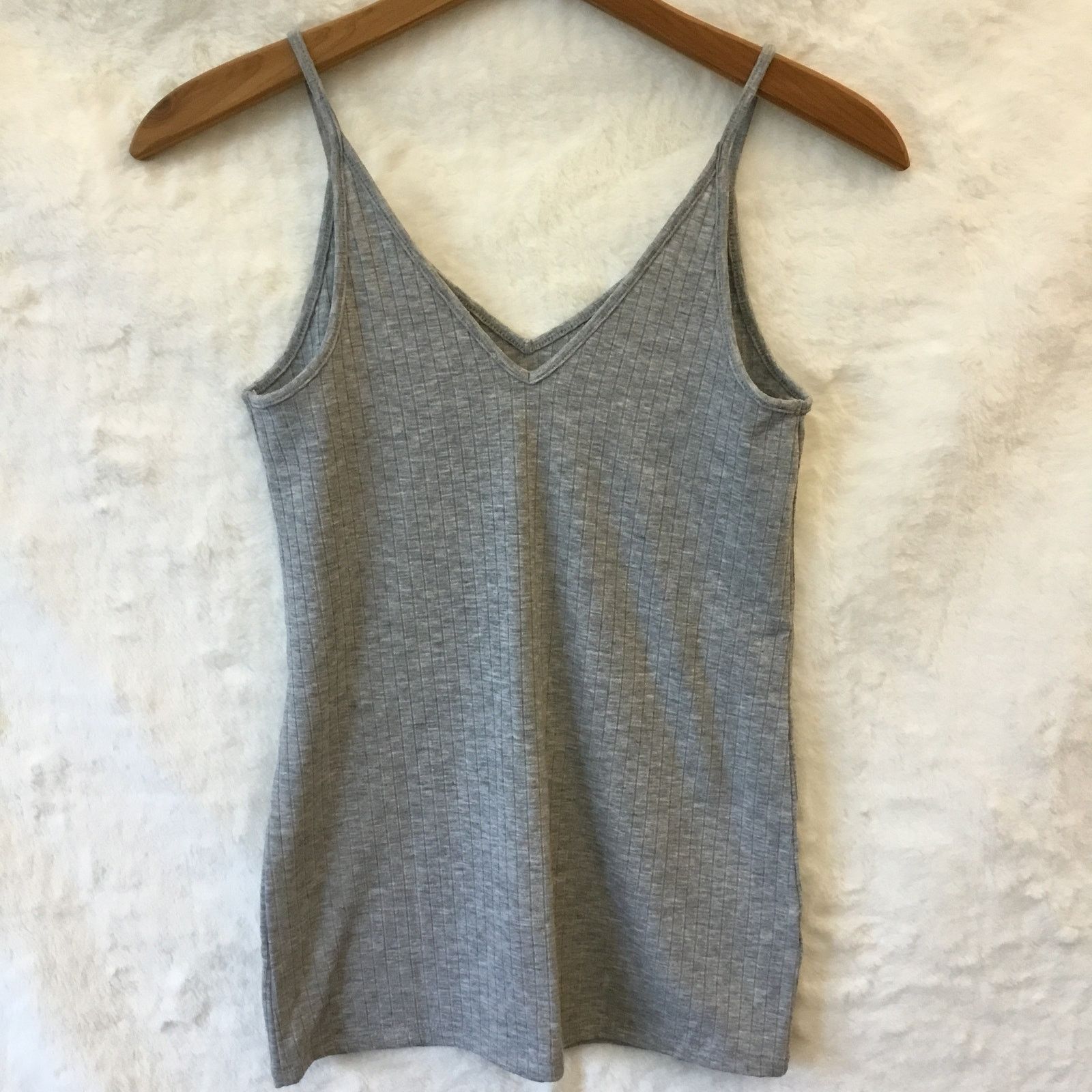 Loft LOFT Gray Double V Cami Size XS / US 0-2 / IT 36-38 - 3 Thumbnail