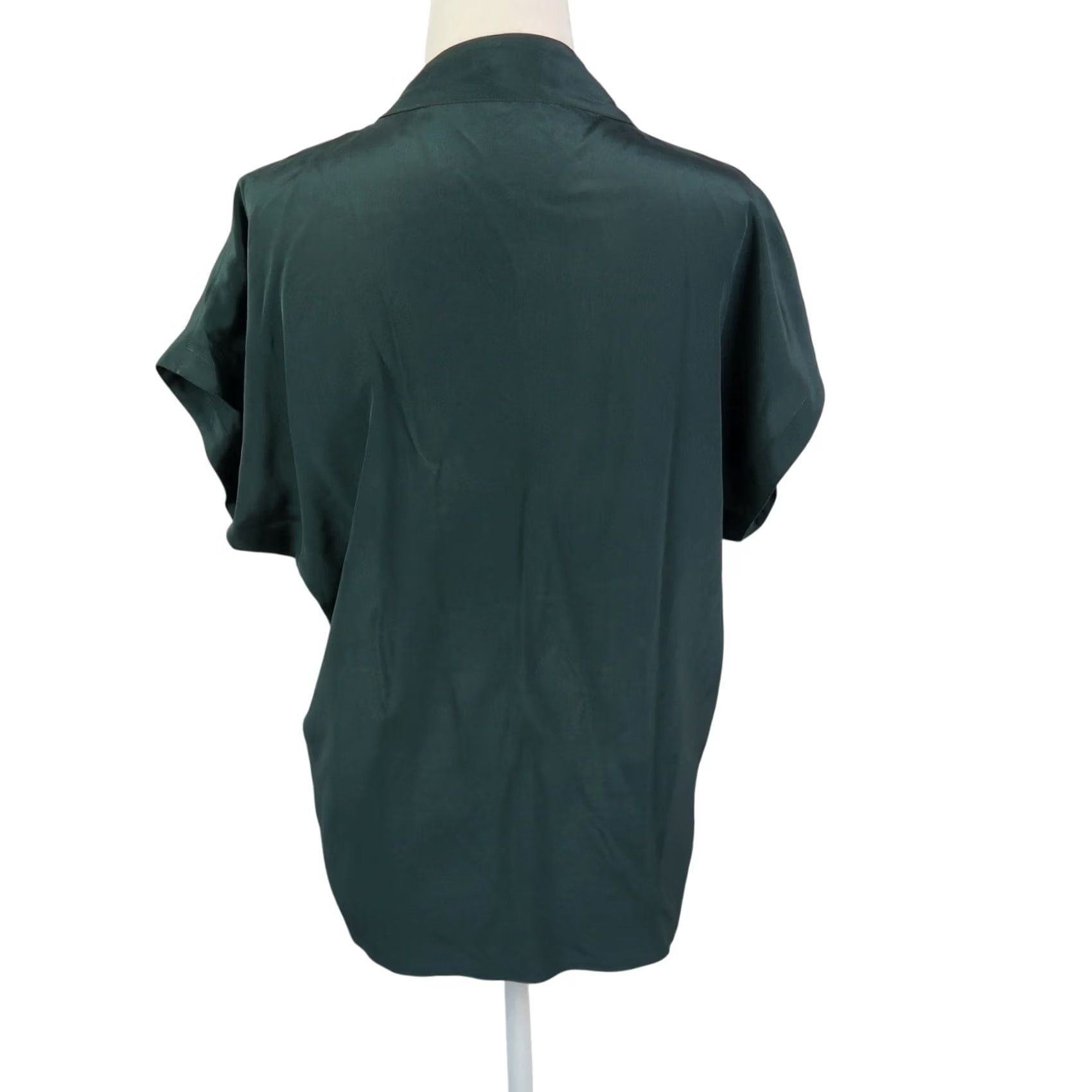 Versace VINTAGE Gianni Versace Blouse Top Dark Green Silk 90s Womens S Size S / US 4 / IT 40 - 3 Thumbnail