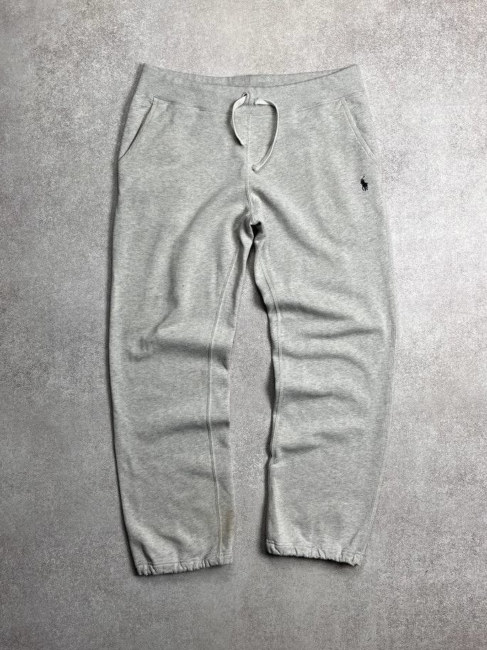 Vintage VINTAGE POLO RALPH LAUREN GRAY COTTON SWEATPANTS Y2K FLARED Size US 31 - 1 Thumbnail