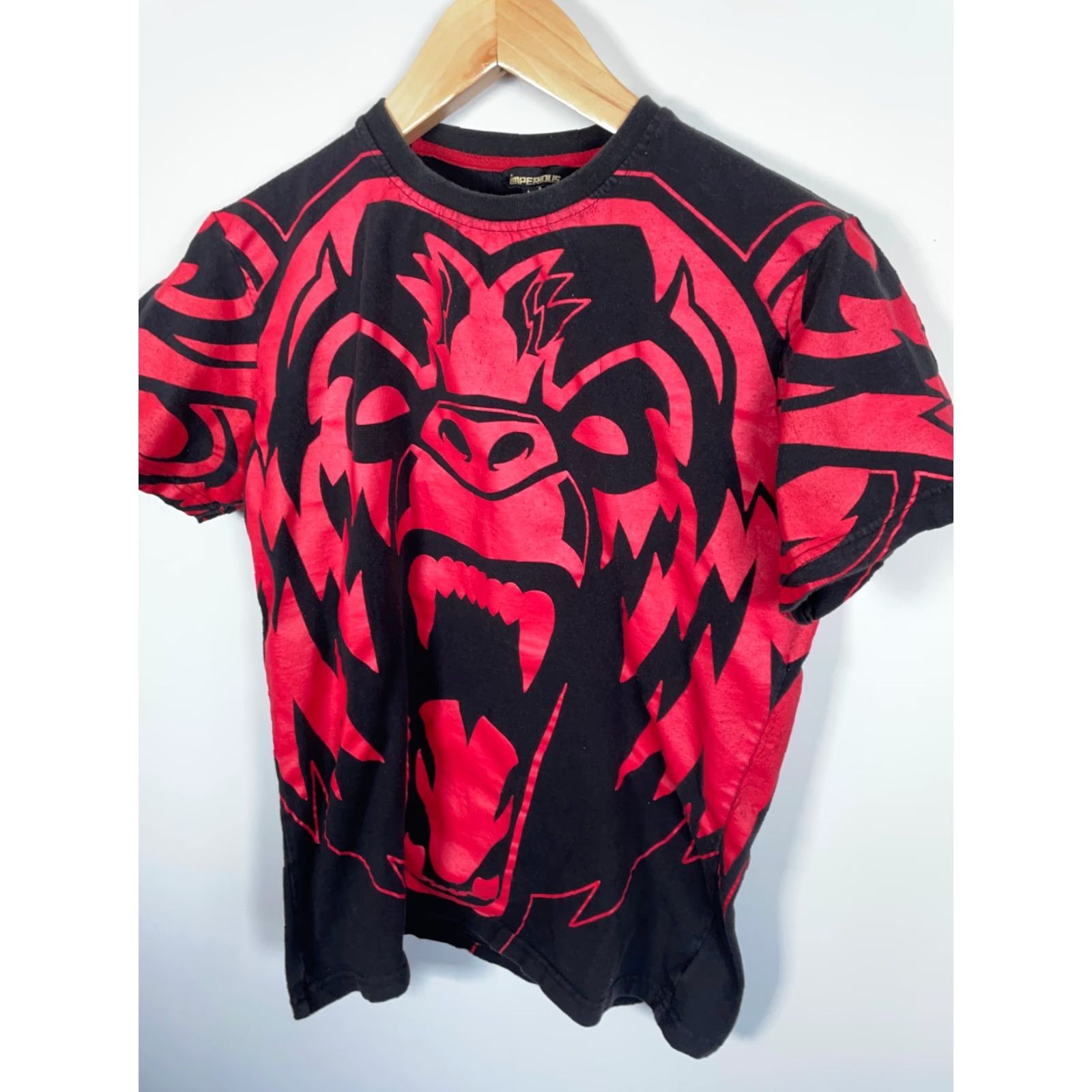 Vintage Imperious Gorilla AOP T-Shirt Adult Large Black Red Ape All Over Print Size US L / EU 52-54 / 3 - 7 Thumbnail
