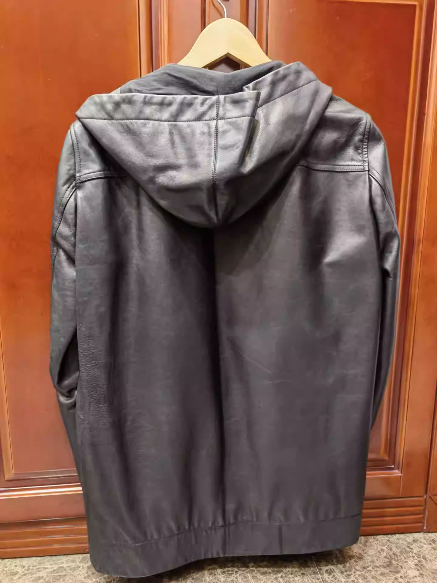 Rick Owens cowhide leather coat