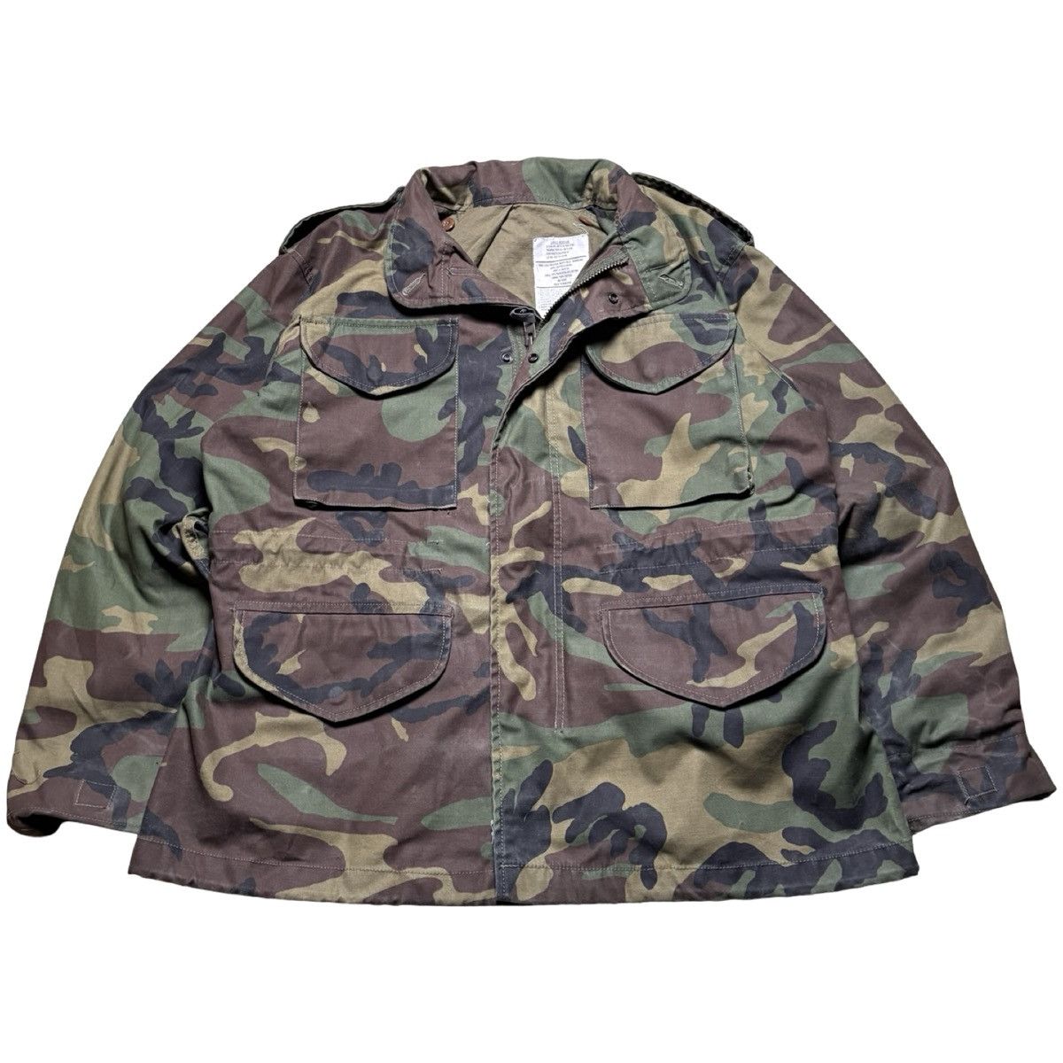 Other Vintage 70s Camo Military Cold Weather Field Woodland Jacket Size US L / EU 52-54 / 3 - 1 Thumbnail