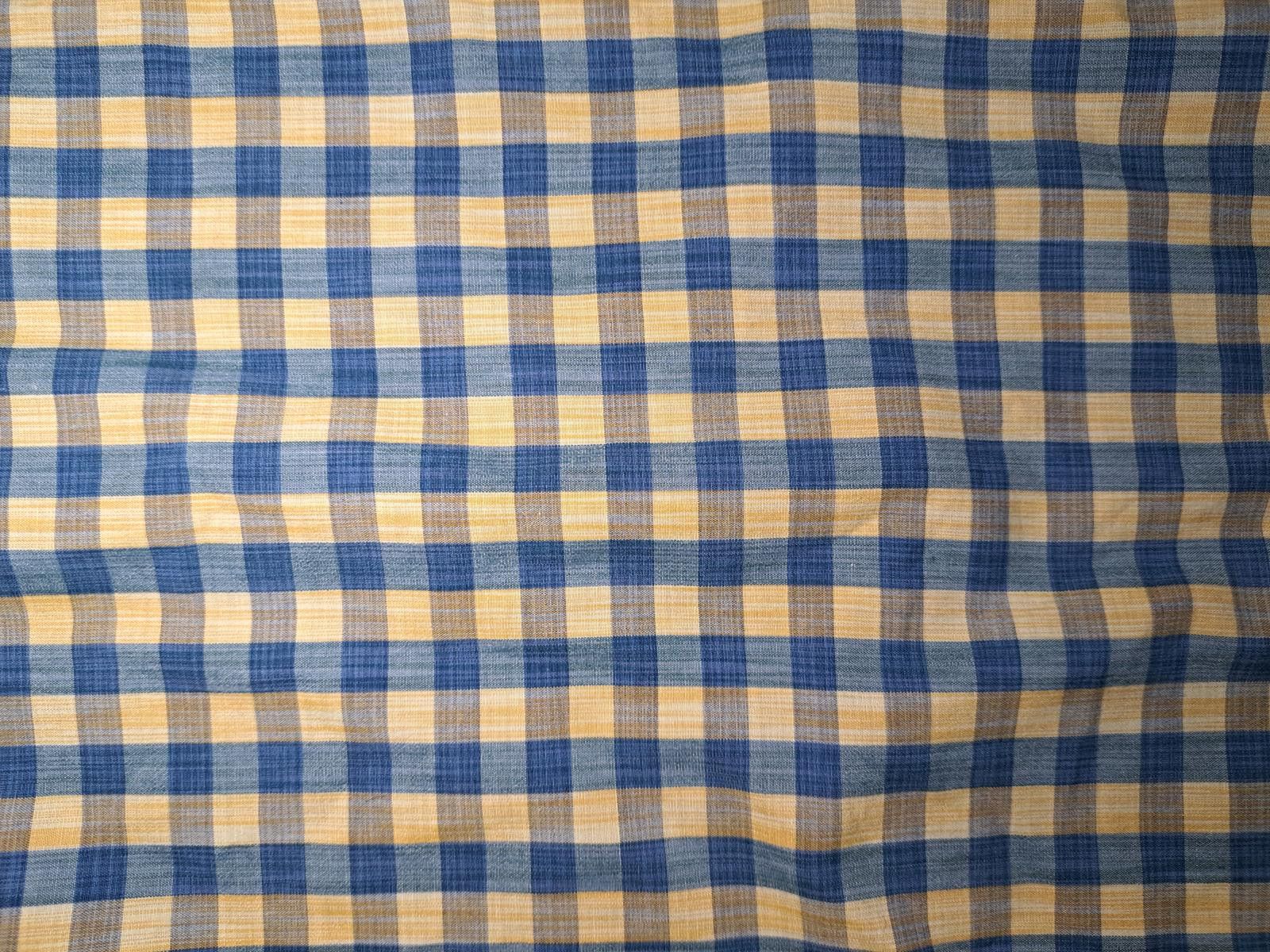 Tommy Bahama Tommy Bahama Dress Shirt Mens Large Yellow Check Silk Cotton Size US L / EU 52-54 / 3 - 8 Thumbnail