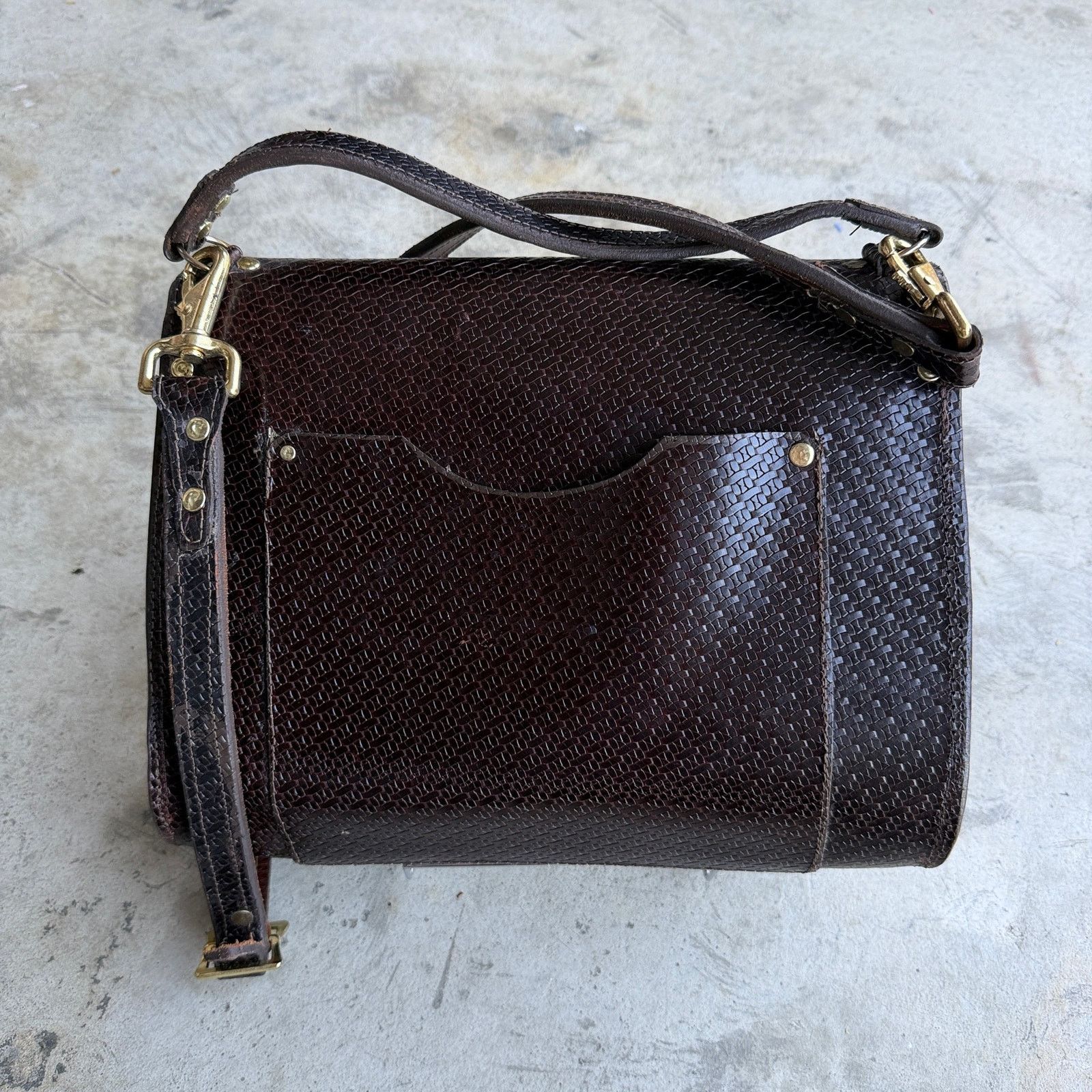 Other Vintage Y2K Woven Leather Western Turn Lock Shoulder Bag Size ONE SIZE - 3 Thumbnail
