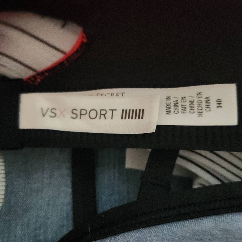 Victoria's Secret Victoria's Secret Sport Women's Size 34D Hot Pink Black Spor Size ONE SIZE - 2 Thumbnail