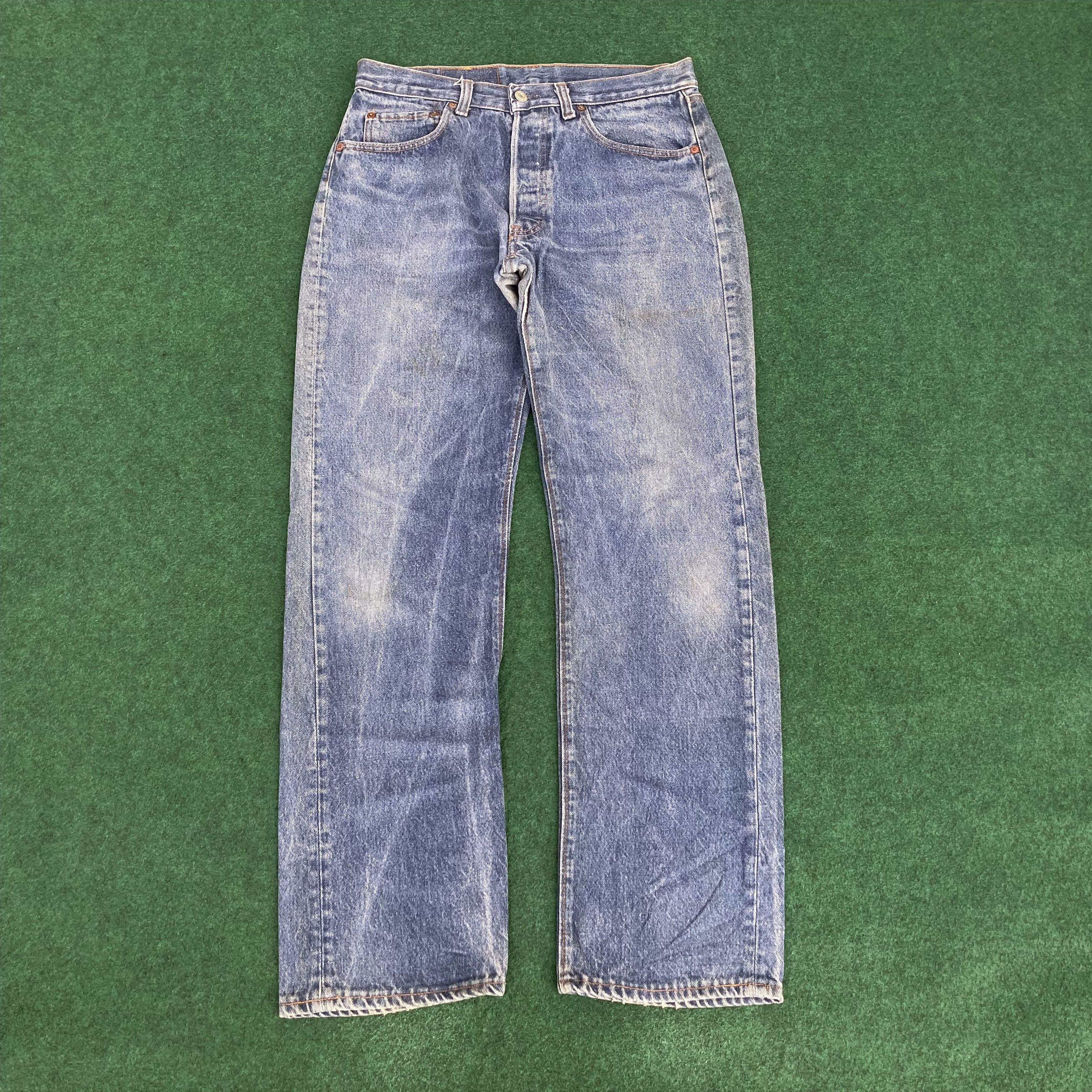 Vtg Levis 501 Faded Blue 80s Jeans
