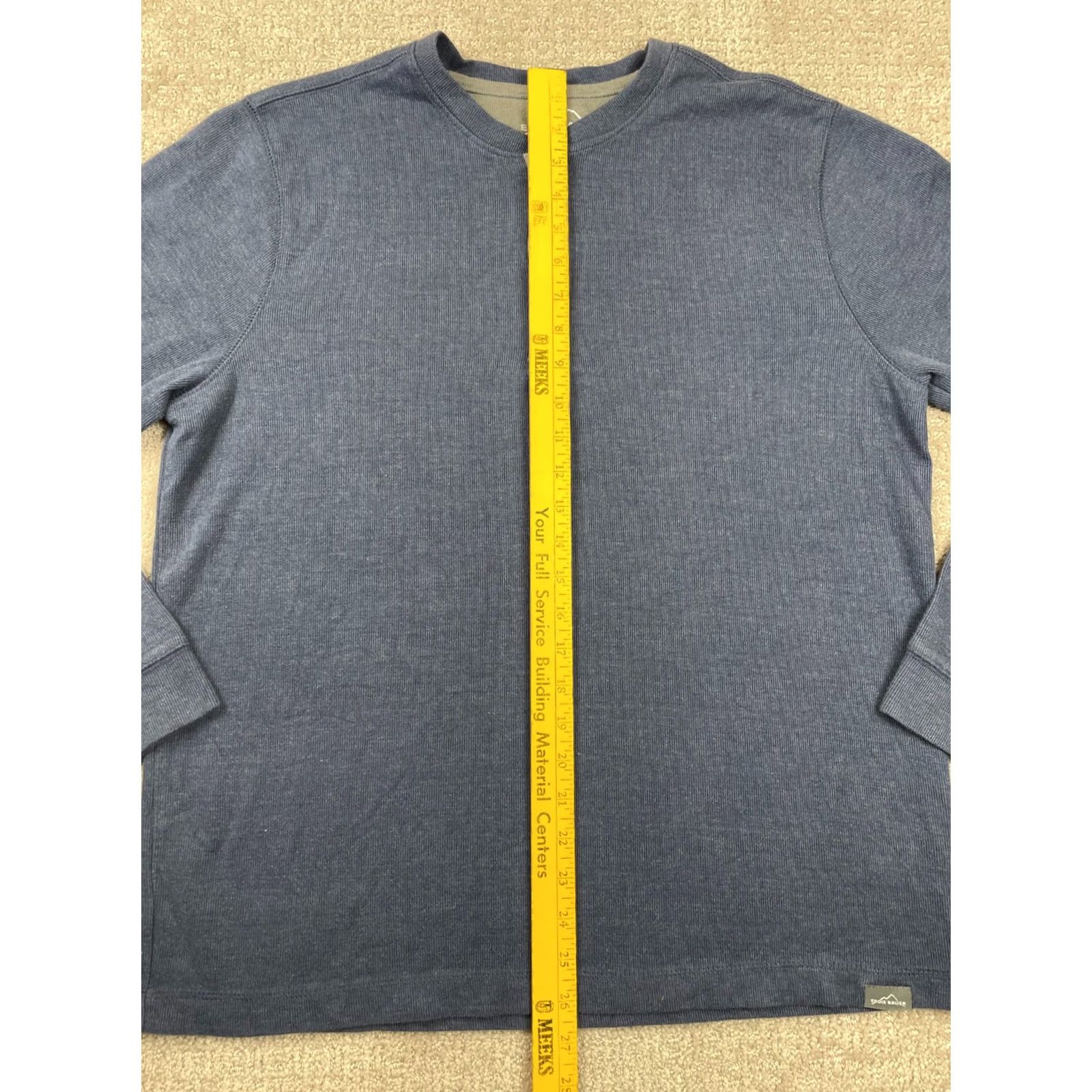 Eddie Bauer Eddie Bauer Sweater Mens Large Blue Henley 1/4 Button Pullover Knit Cotton Hike Size US L / EU 52-54 / 3 - 2 Thumbnail