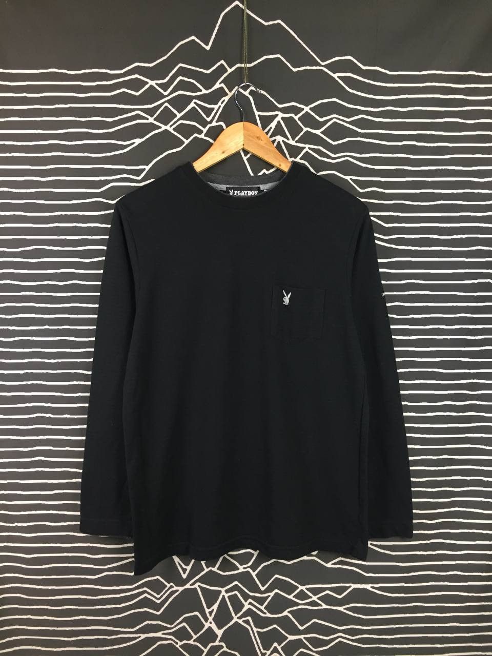 Playboy × Vintage Vtg Playboy Small Logo Pocket Longsleeve Tee Size US M / EU 48-50 / 2 - 1 Thumbnail