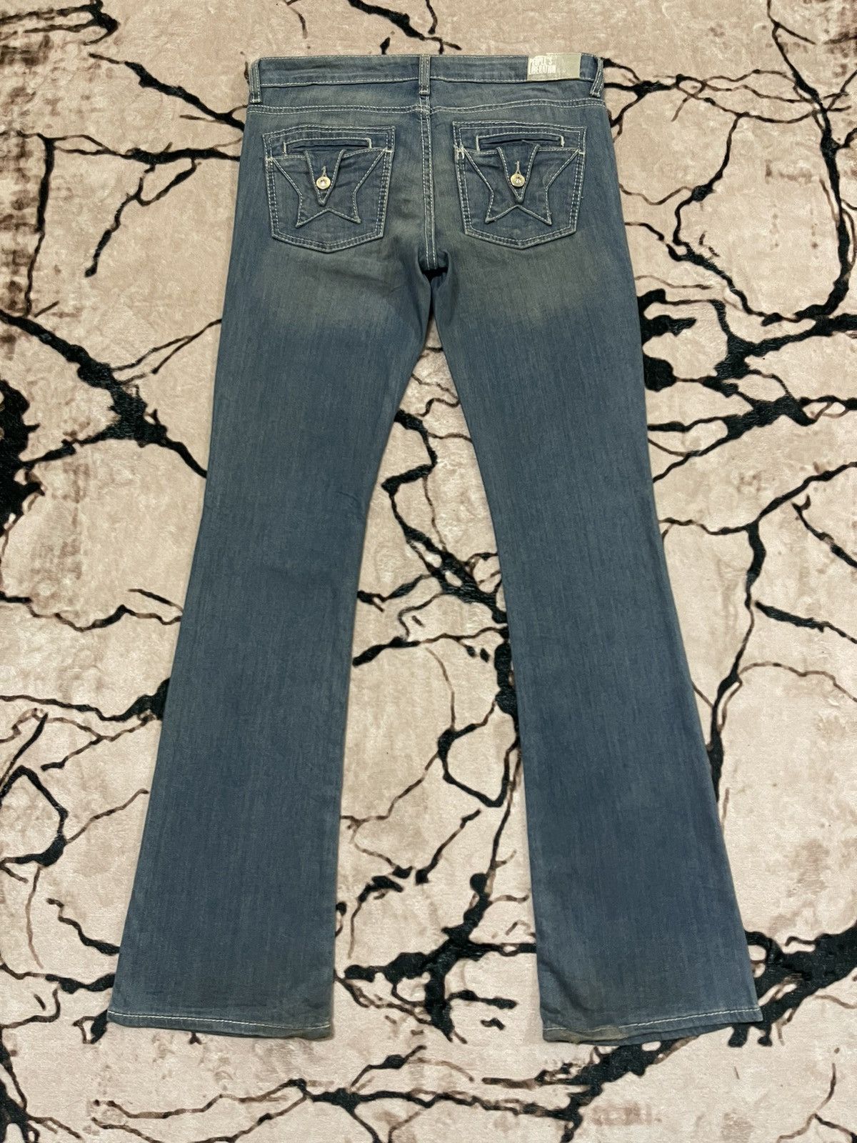 Japanese Brand FLARE 💥 People’s Liberation Washed Denim Size 33" - 1 Thumbnail