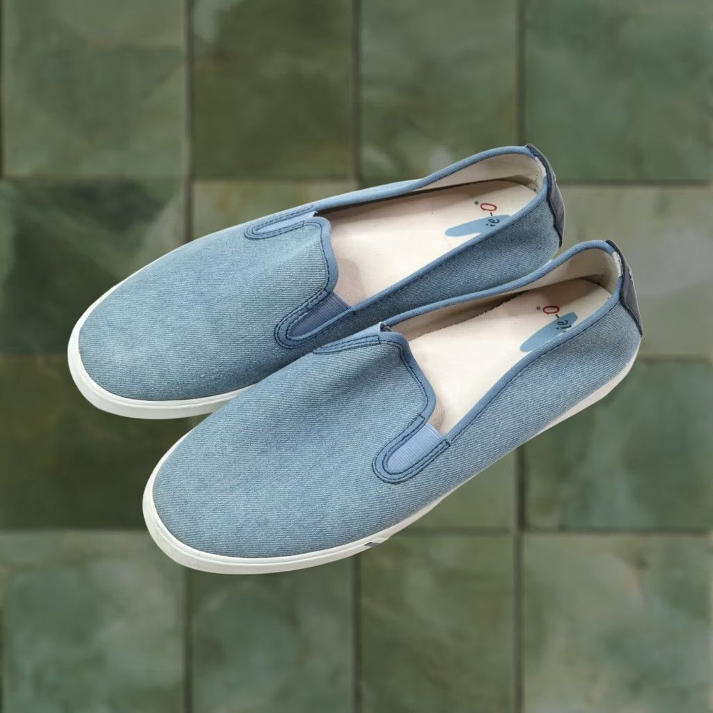johnnie-O Johnnie-O Stealth Sneakers Light Blue Slip-On Canvas Casual Low Top Mens 9.5M Size US M / EU 48-50 / 2 - 1 Thumbnail