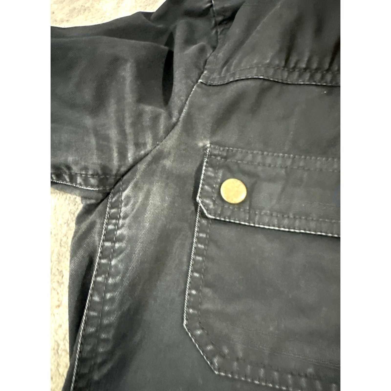 J.Crew J.CREW Jacket Charcoal Black Waxed Relaxed Boyfriend Field Elbow Patches Size S Women Military Jacket Size S / US 4 / IT 40 - 6 Thumbnail