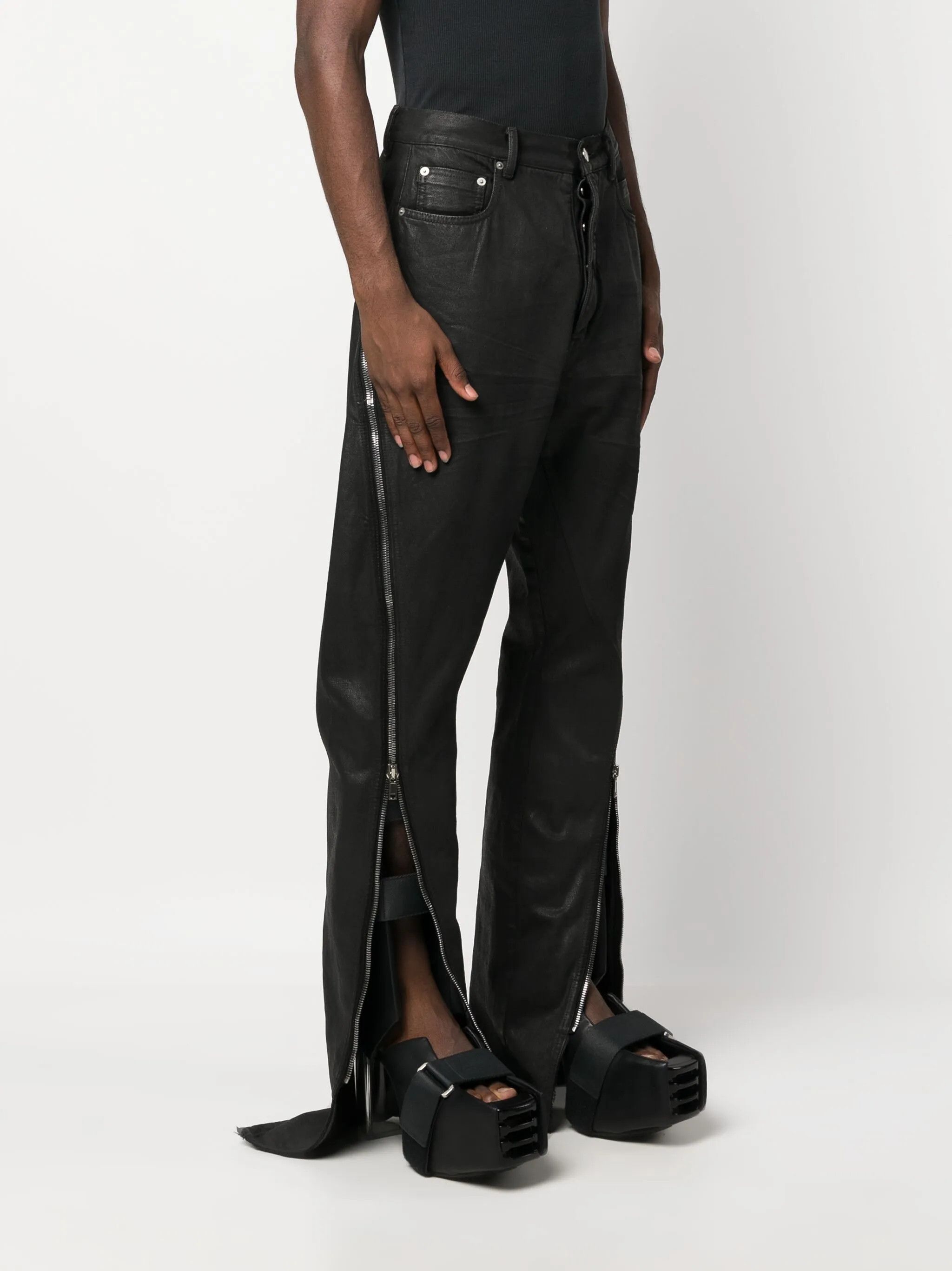 Rick Owens Runway Waxed Bolan Banana Denim Zipper Seam Jeans SS24 Lido Size US 32 / EU 48 - 21 Thumbnail