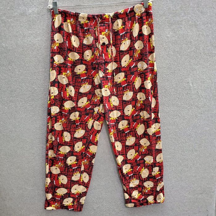 Obey Family Guy Men Sleepwear Large Red Pajama Pants Stewie Griffin ...