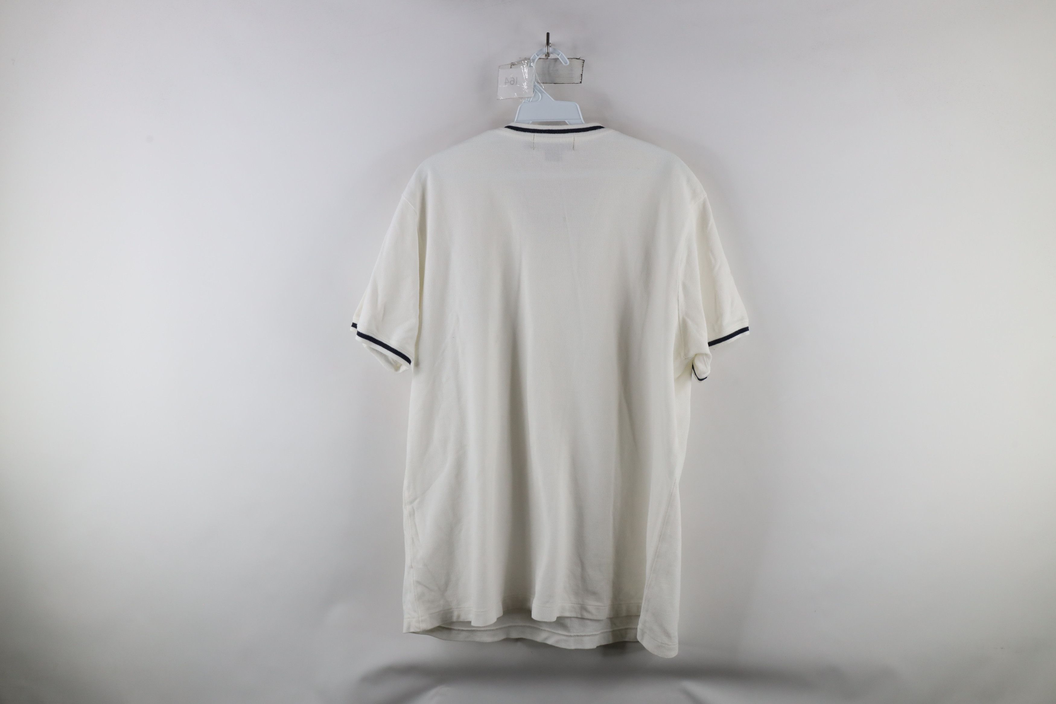 Ralph Lauren × Vintage Vintage 90s Ralph Lauren Cotton Ringer V-Neck T-Shirt White Size US L / EU 52-54 / 3 - 6 Thumbnail