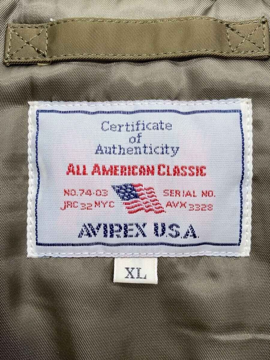 Avirex Avirex Plain Polyester Down Jacket Khaki Size US XL / EU 56 / 4 - 3 Thumbnail