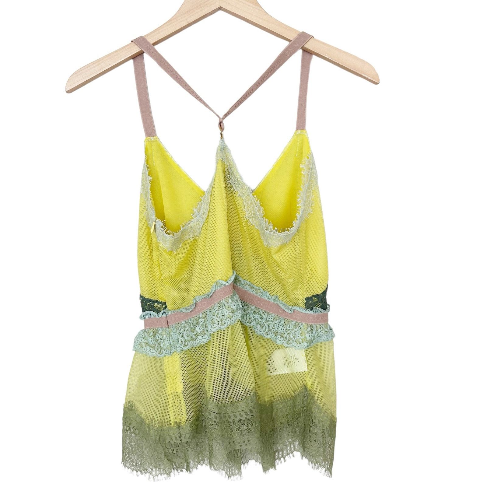 Pinko PINKO Uniqueness Yellow Lace Tank Top Sz M Size M / US 6-8 / IT 42-44 - 7 Thumbnail