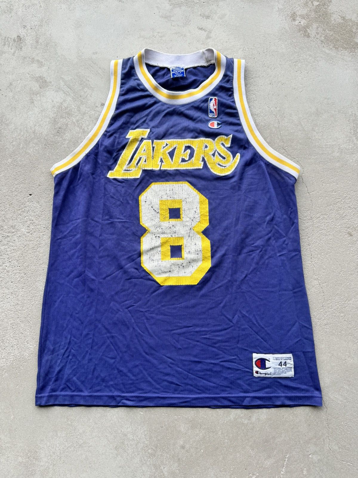 image of Vintage 90's Champion Lakers Kobe Bryant Nba Jersey in Purple, Men's (Size Large)